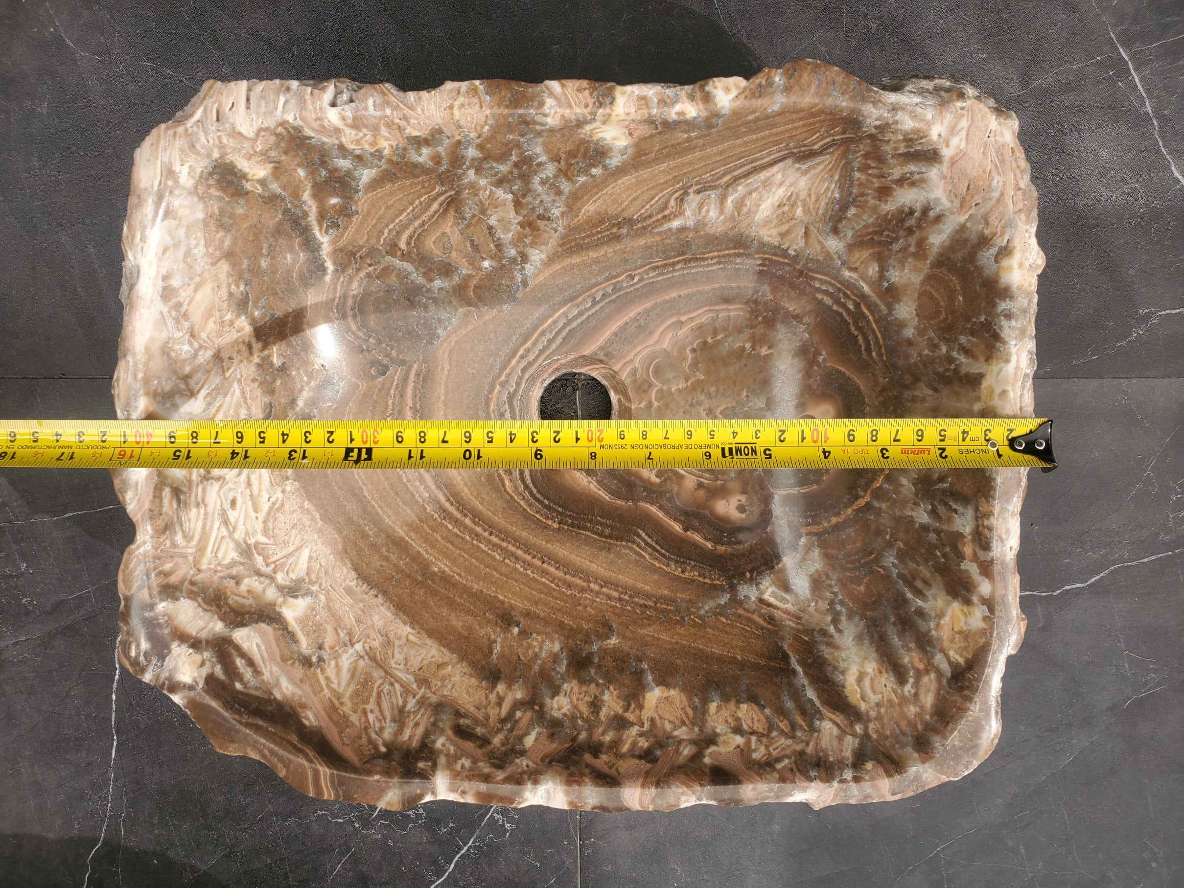 S33_11 Onyx Stone Vessel Sink