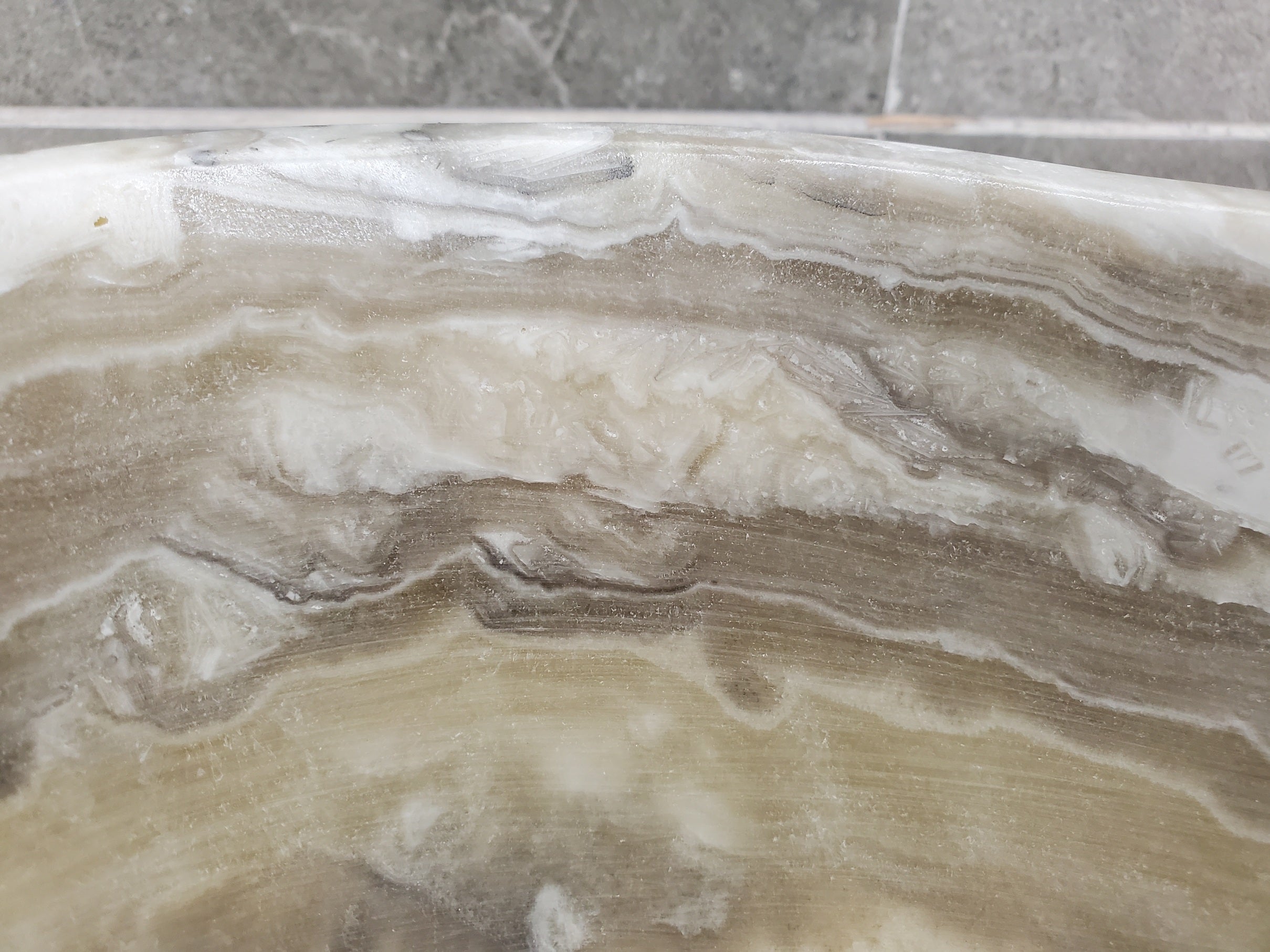 S33_35 Onyx Stone Vessel Bathroom Sink