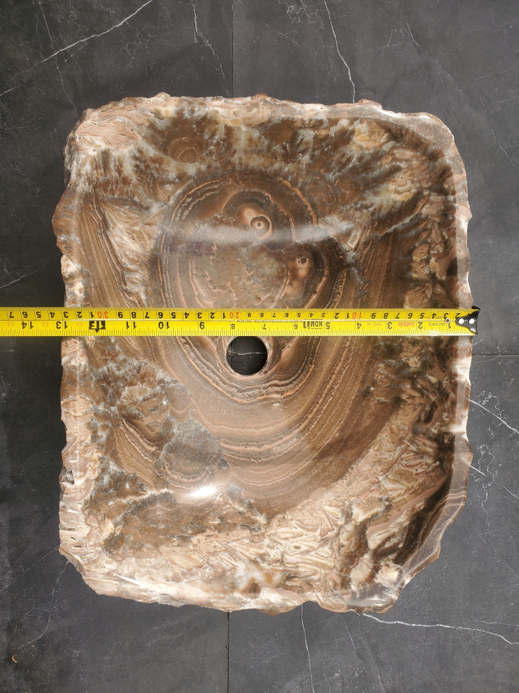 S33_11 Onyx Stone Vessel Sink