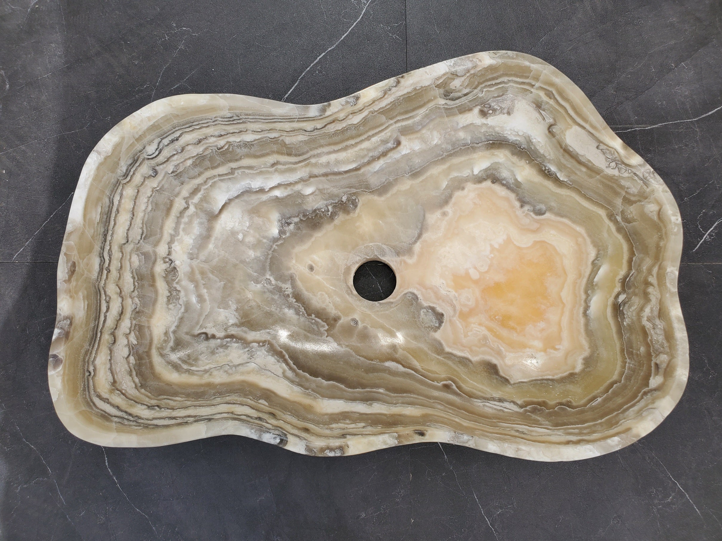 S33_52 Onyx Bathroom Vessel Sink - 19 x 13 inch
