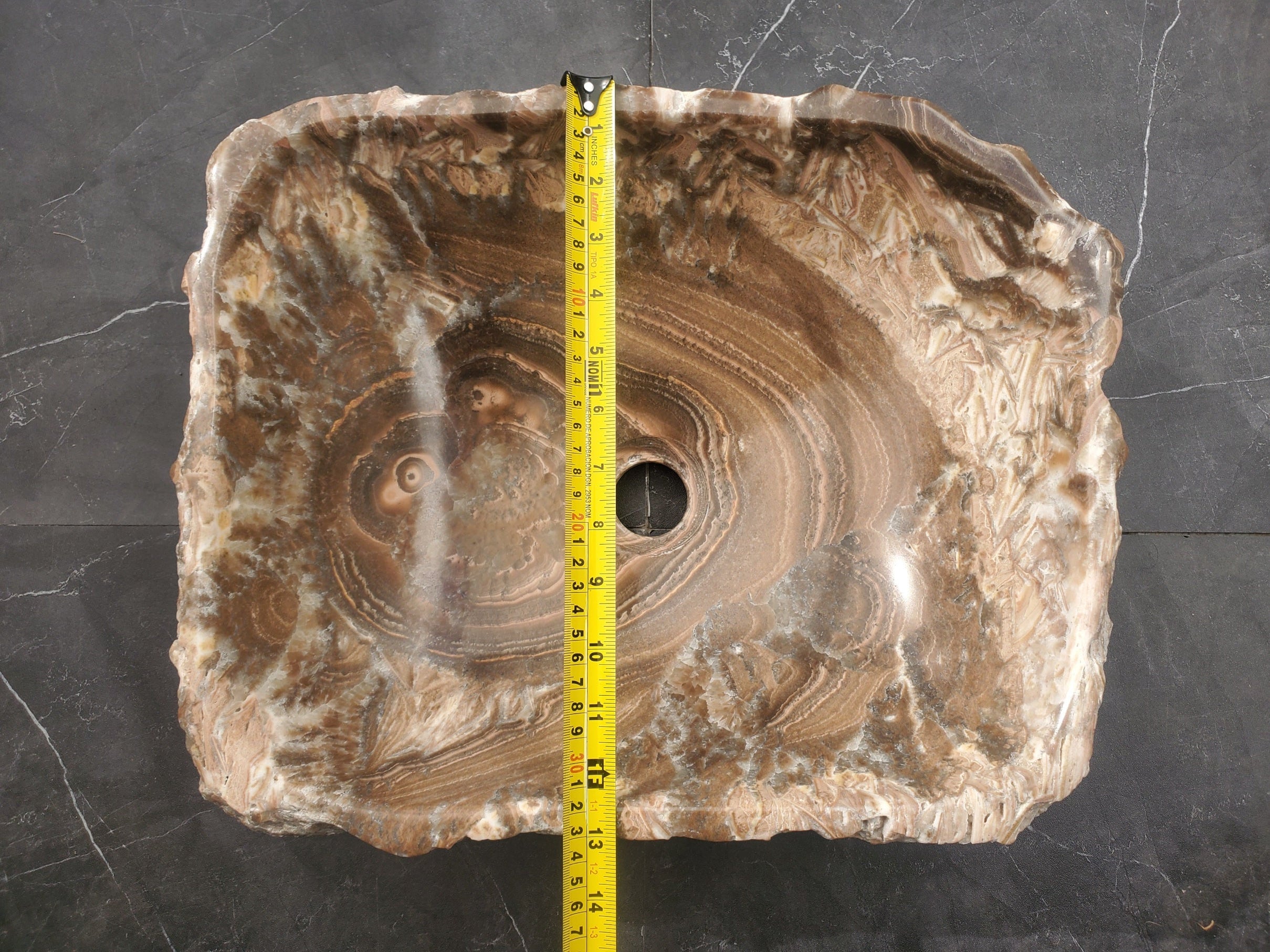 S33_11 Onyx Stone Vessel Sink - 16 x 13 inch