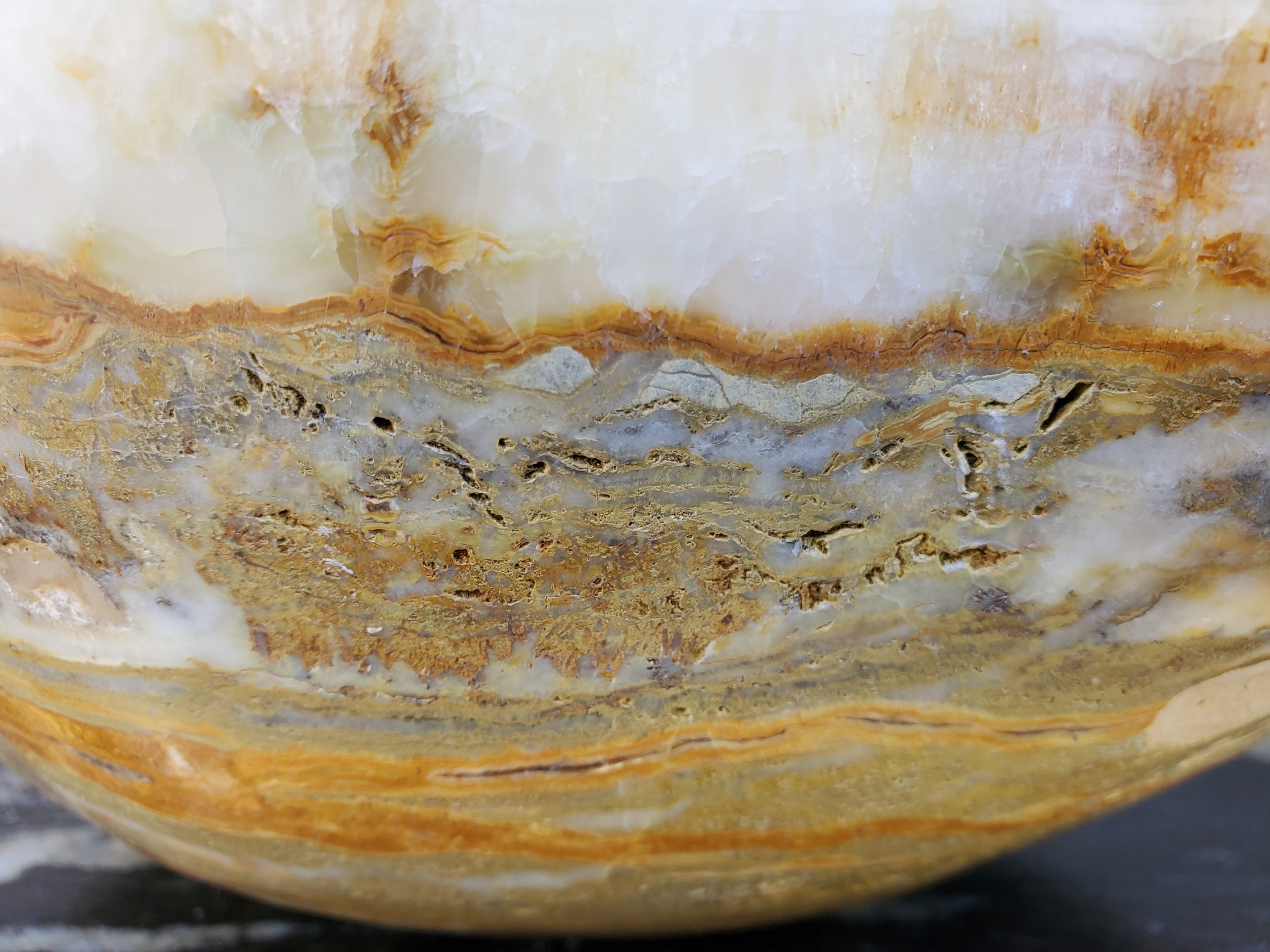 S30_01 Onyx Stone Vessel Bathroom Sink- 17 x 14 inch