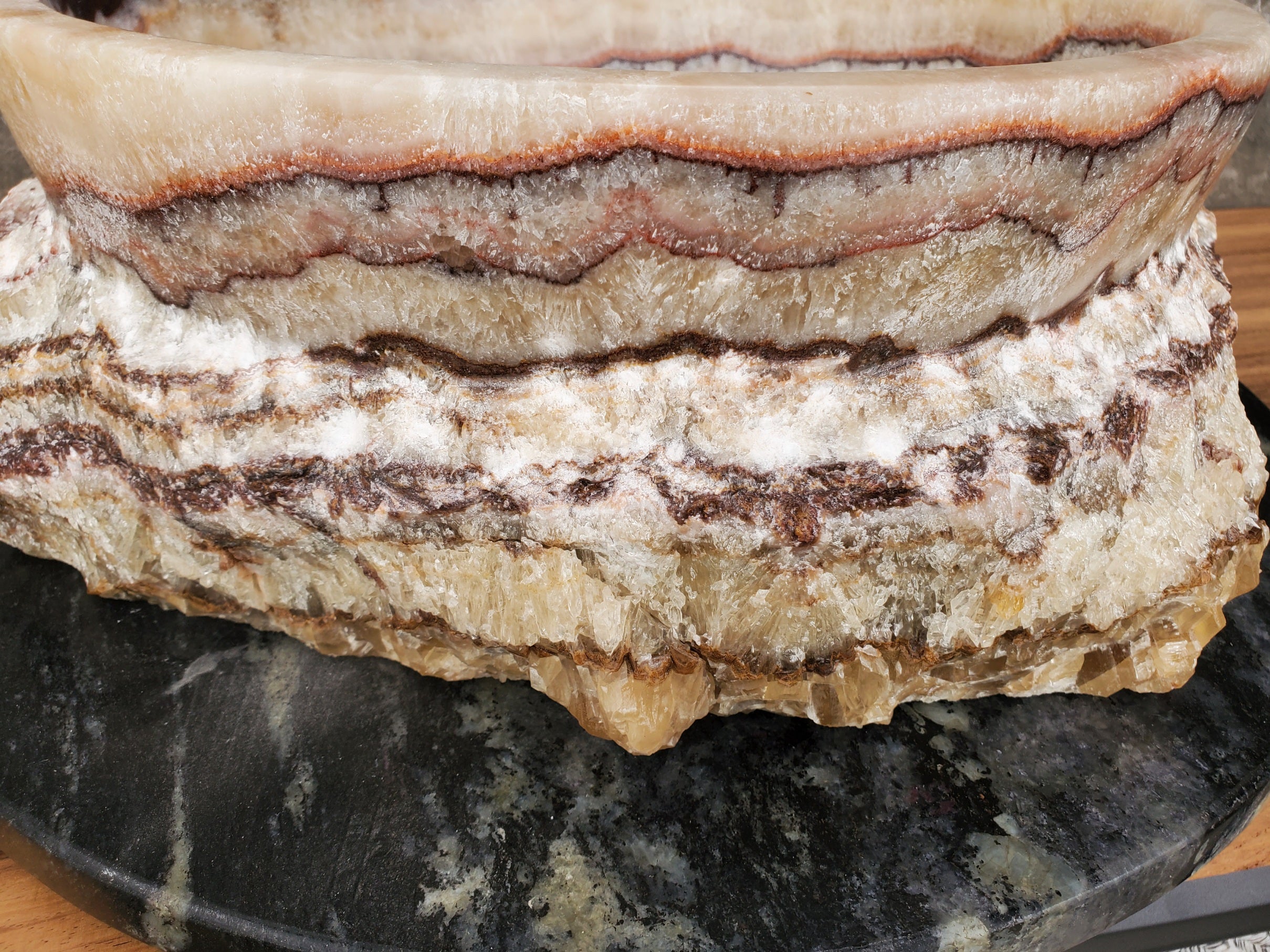 S31_44 Serpentine Onyx Stone Vessel Sink - 14 x 14 inch (Round)