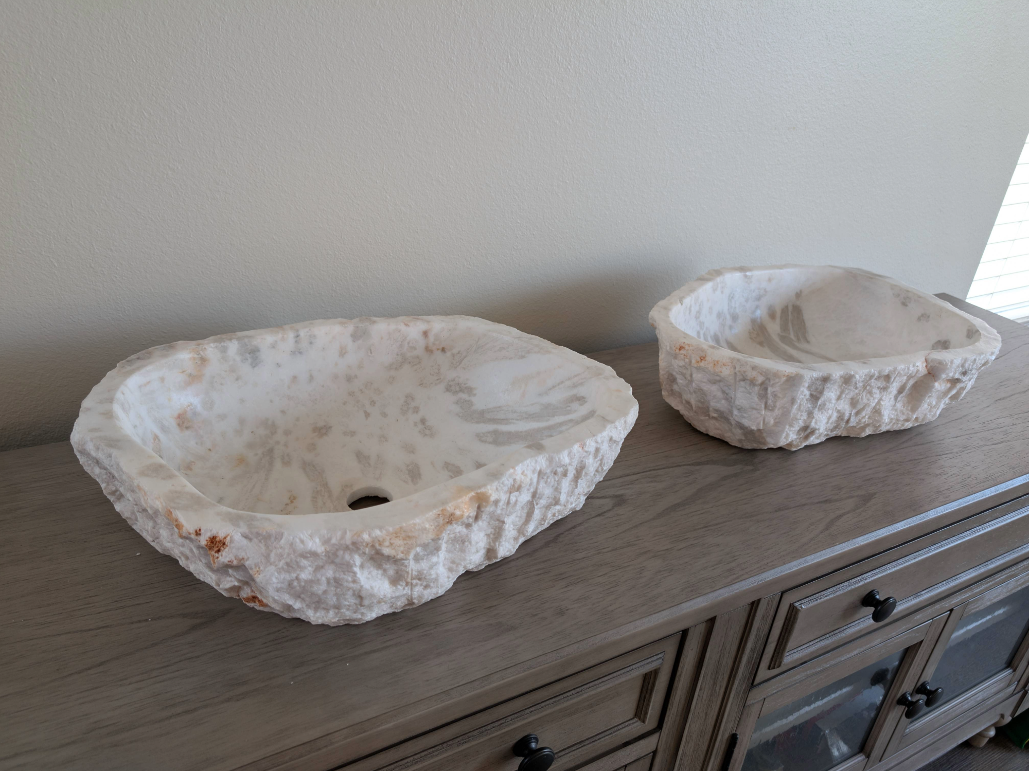 SET1021 Onyx Stone Vessel Bathroom Sink (Set of Two)