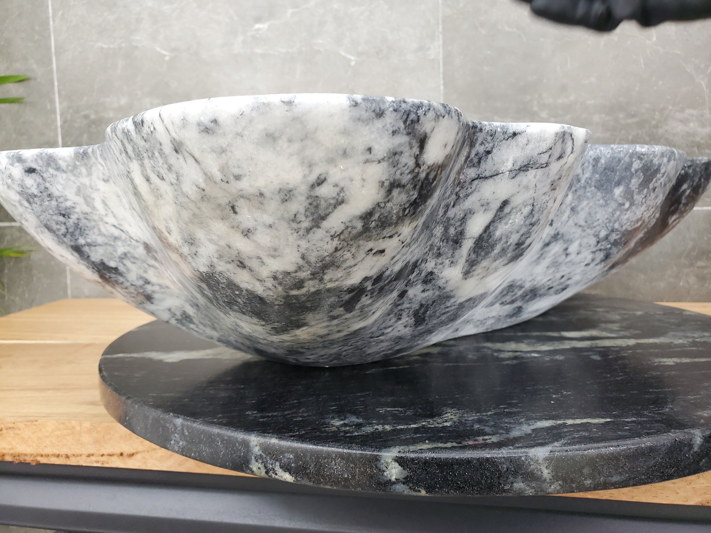 S32_06 Marble Vessel Bathroom Sink - 23 x 13  inch