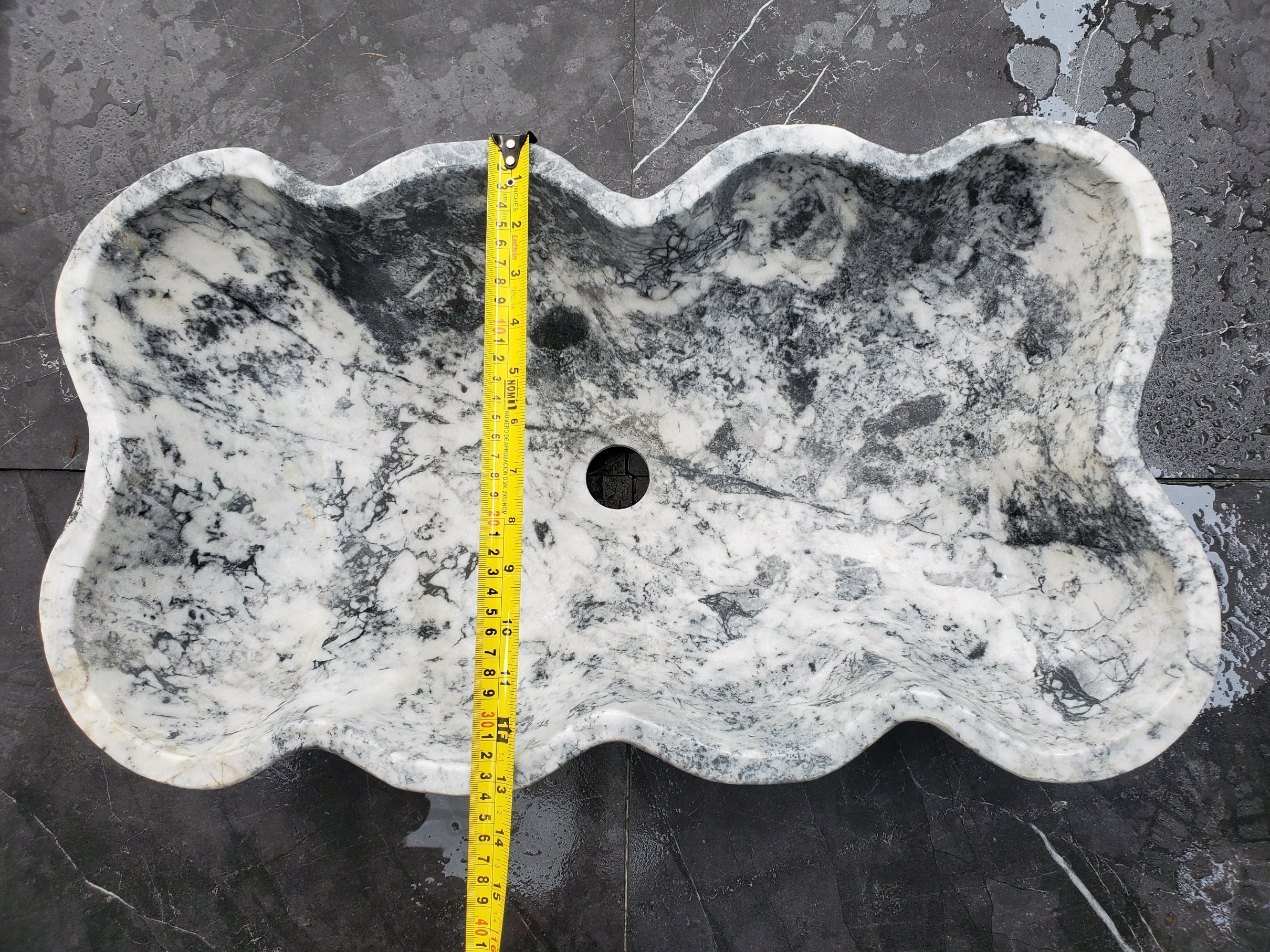 S32_06 Marble Vessel Bathroom Sink - 23 x 13  inch