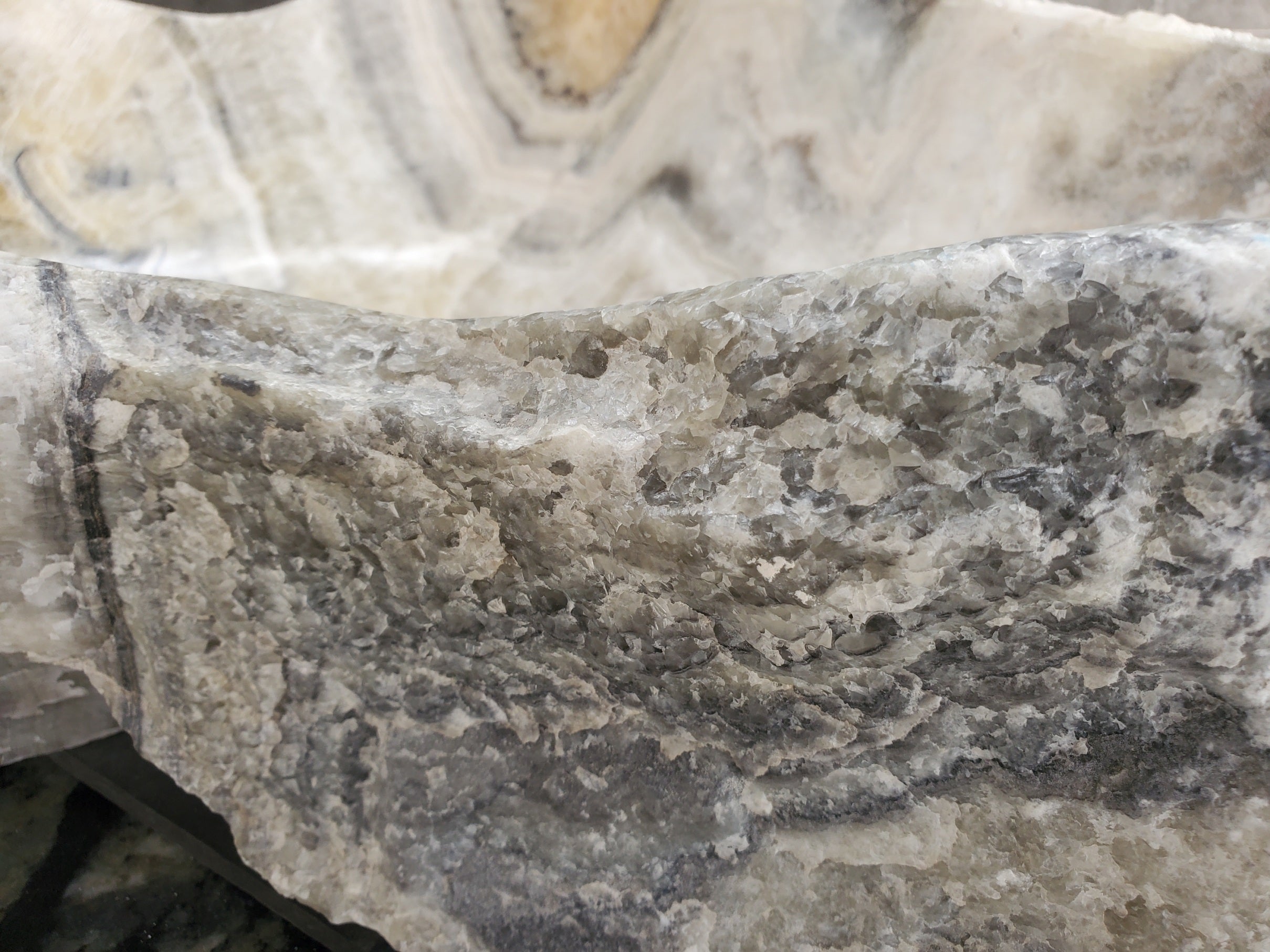S34_05 Onyx Stone Vessel Sink - 22 x 13 inch