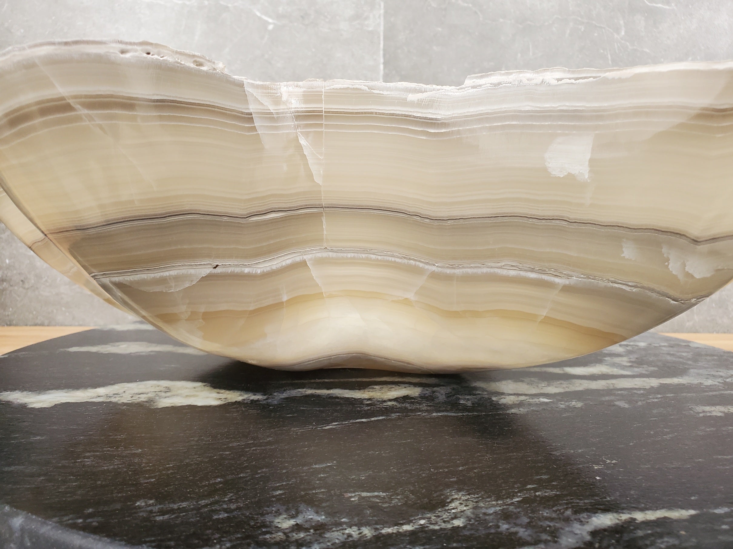 S32_09 Onyx Stone Vessel Bathroom Sink