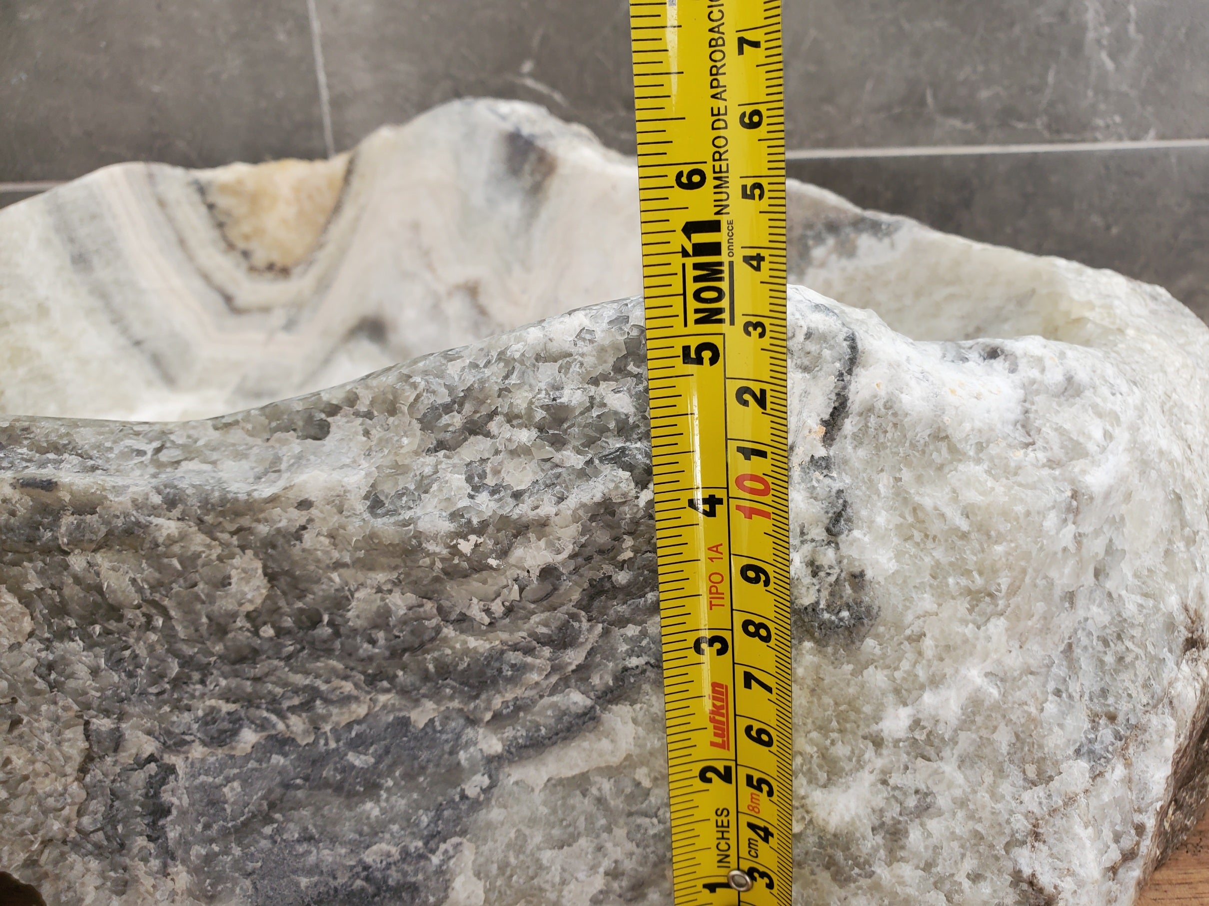 S34_05 Onyx Stone Vessel Sink - 22 x 13 inch