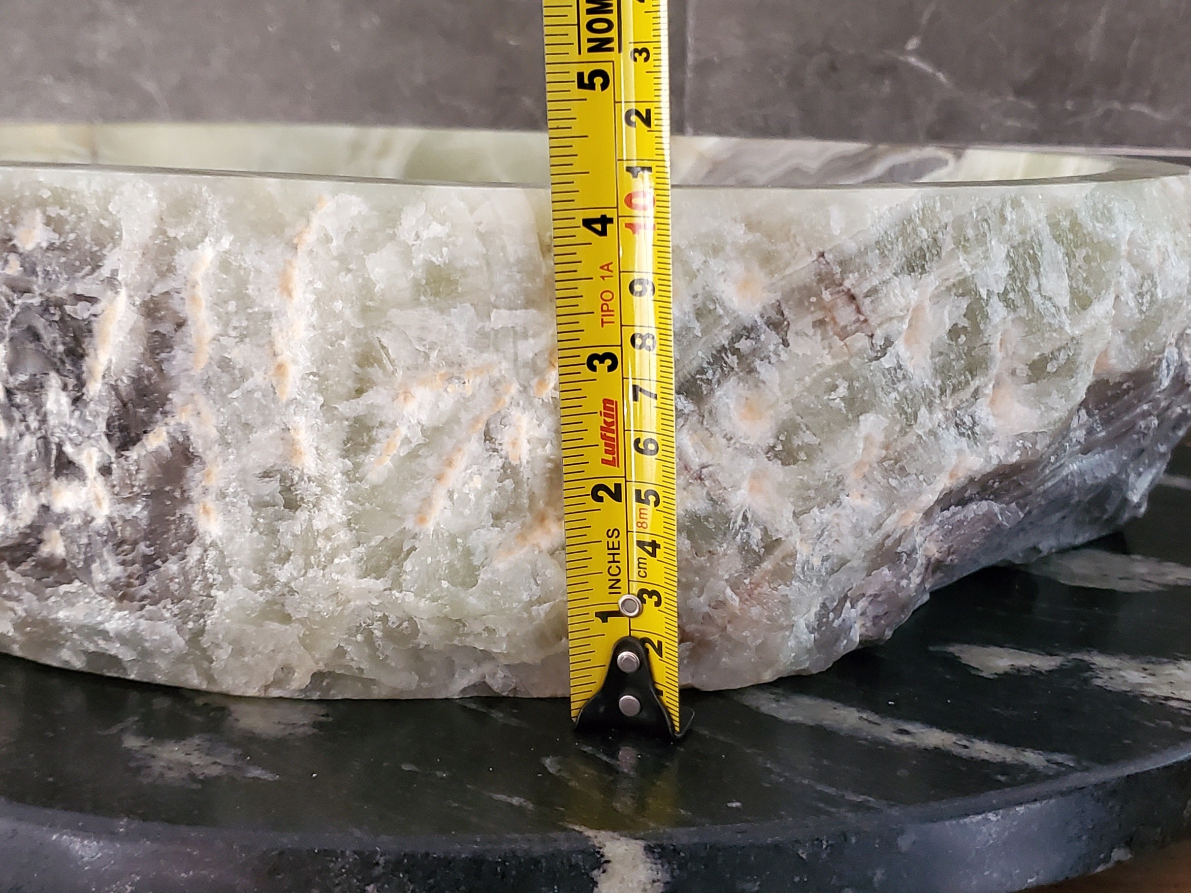 Green Onyx Marble Vessel Sink, Natural Stone Vanity Basin, Polished Bathroom Countertop Sink, Spa Decor 16x16 Inch S40_01 Bathroom Sinks Featured Onyx Sinks
