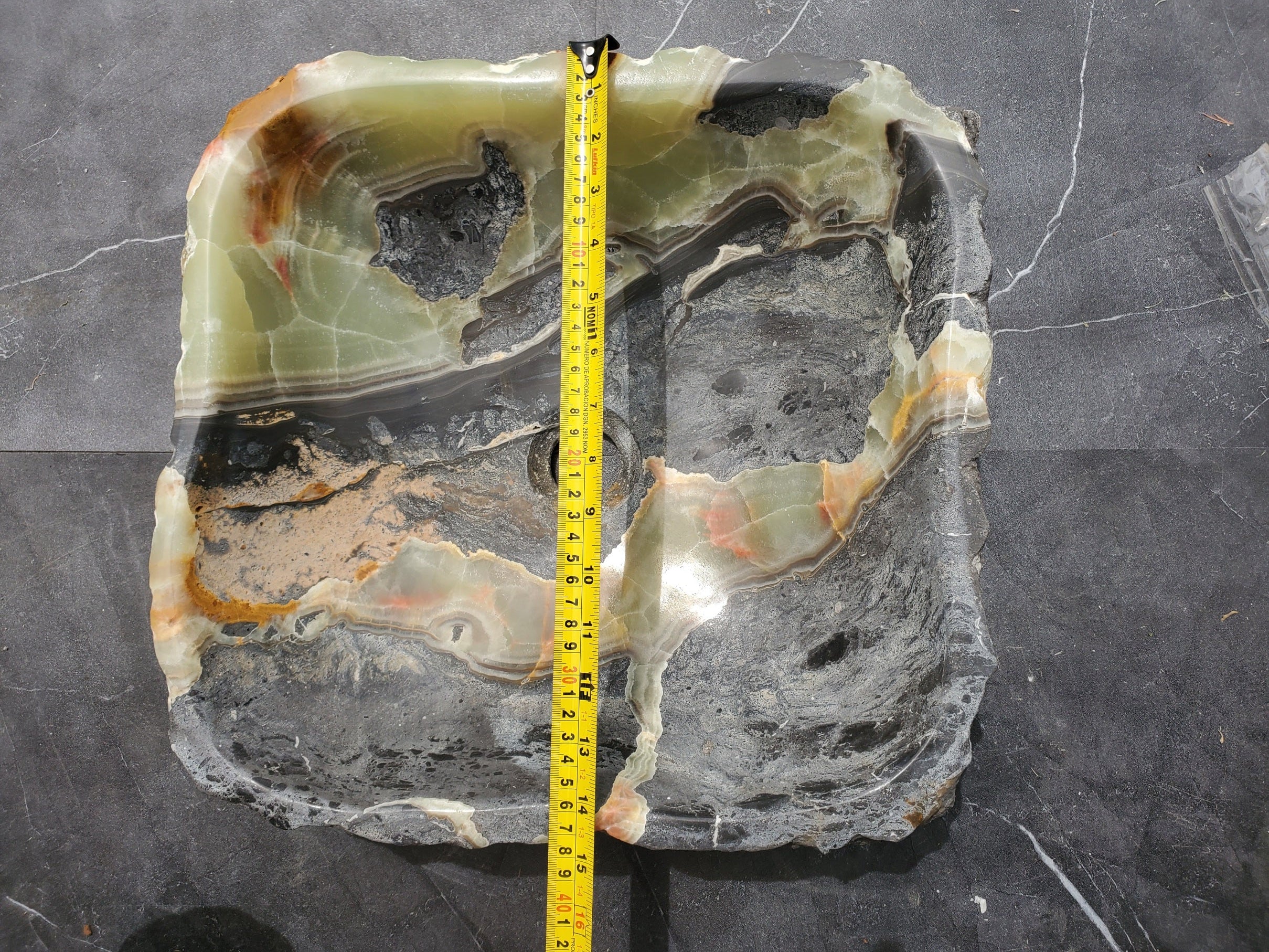S30_36 Onyx Stone Vessel Bathroom Sink