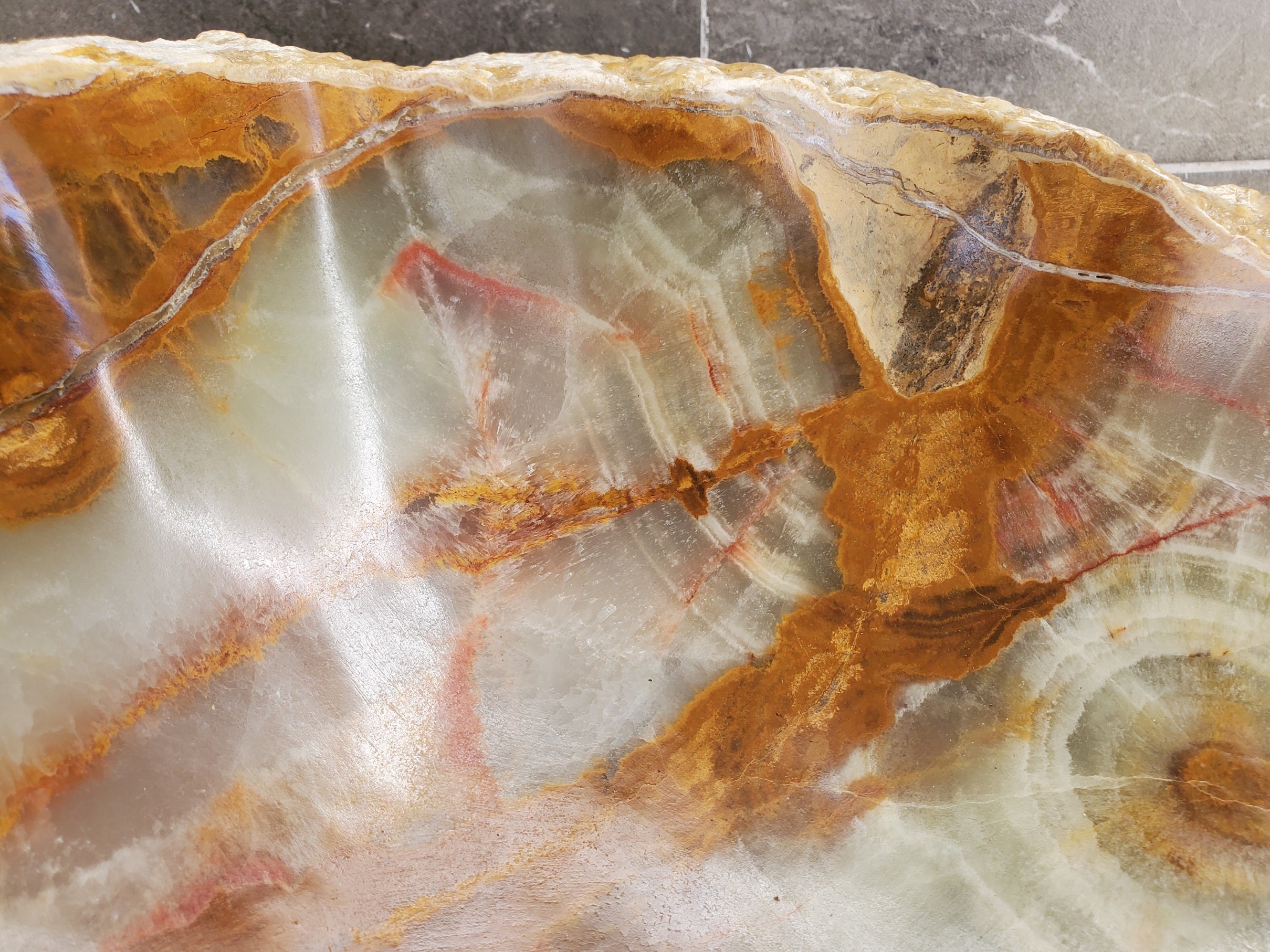 S33_58 Green Onyx Bathroom Vessel Sink