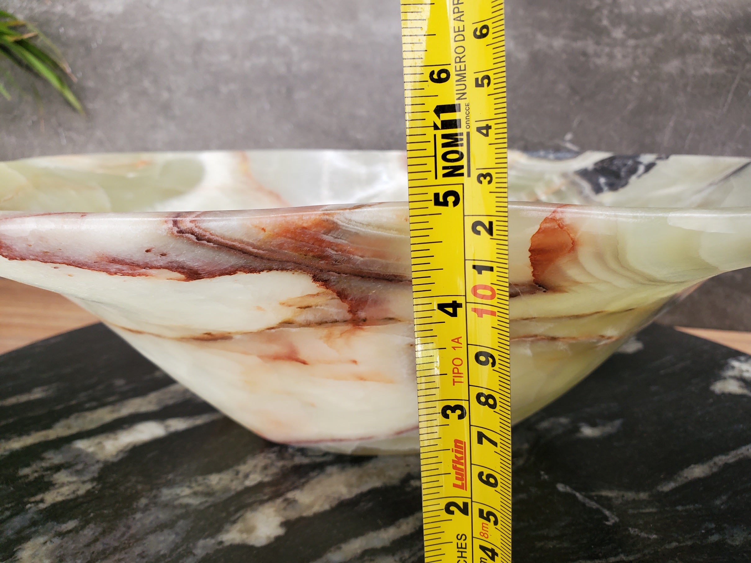 S33_56 Green Onyx Bathroom Vessel Sink - 17 x 13.5 inch