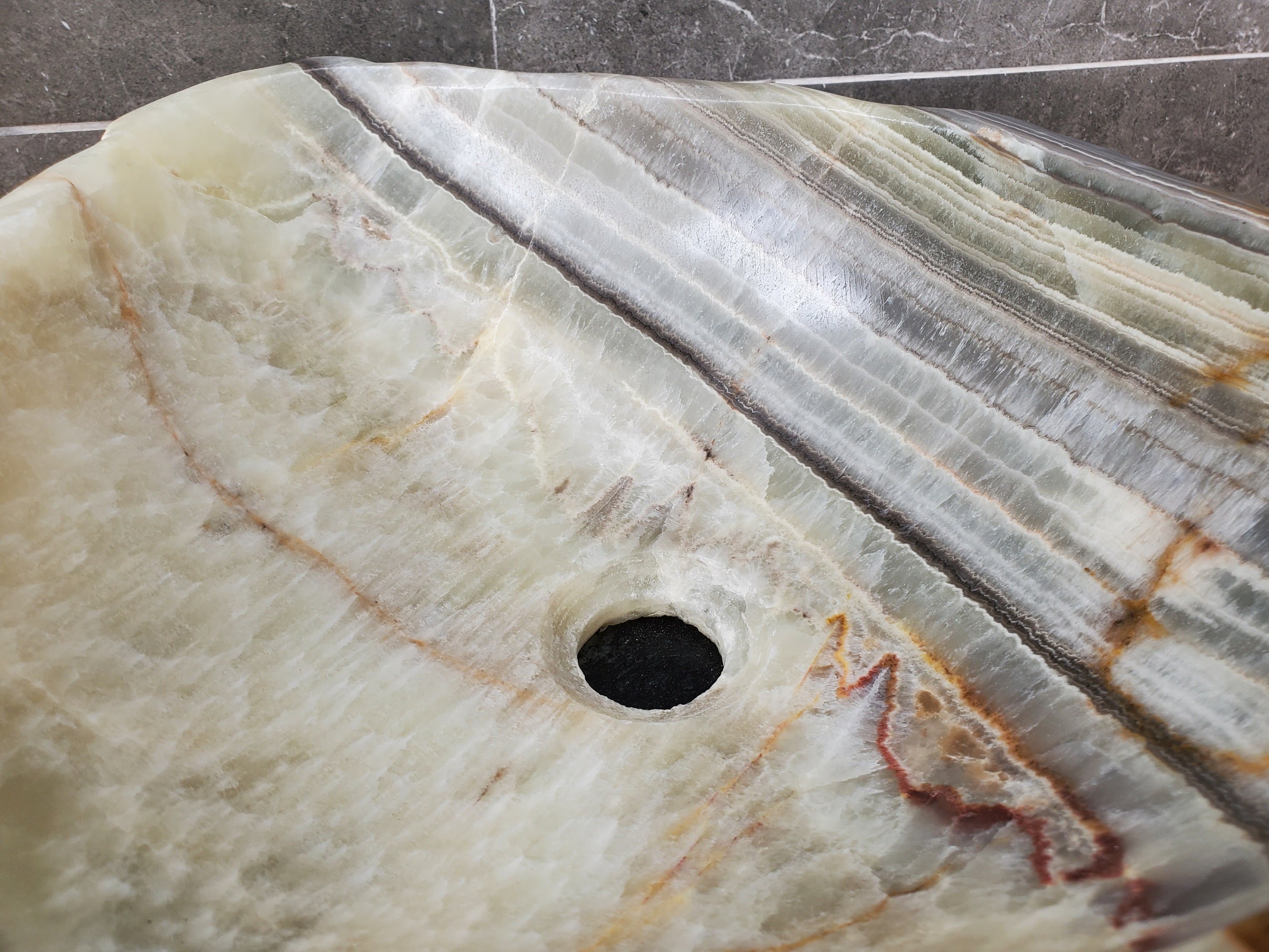 S31_31 Onyx Stone Vessel Bathroom Sink