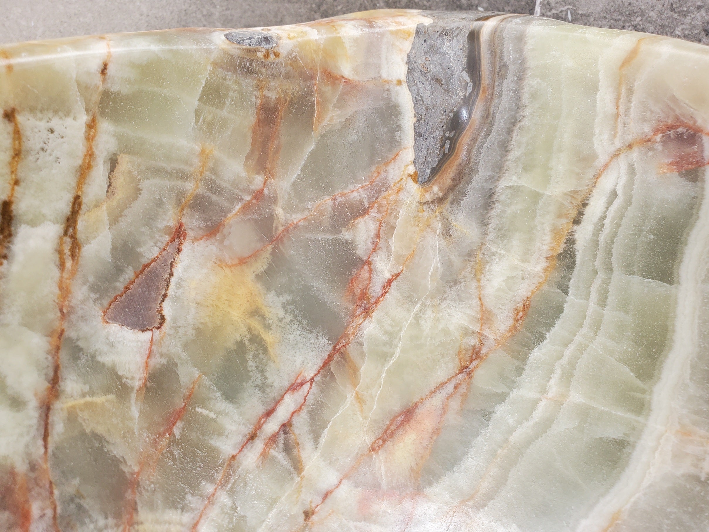 S34_01 Green Onyx Bathroom Vessel Sink