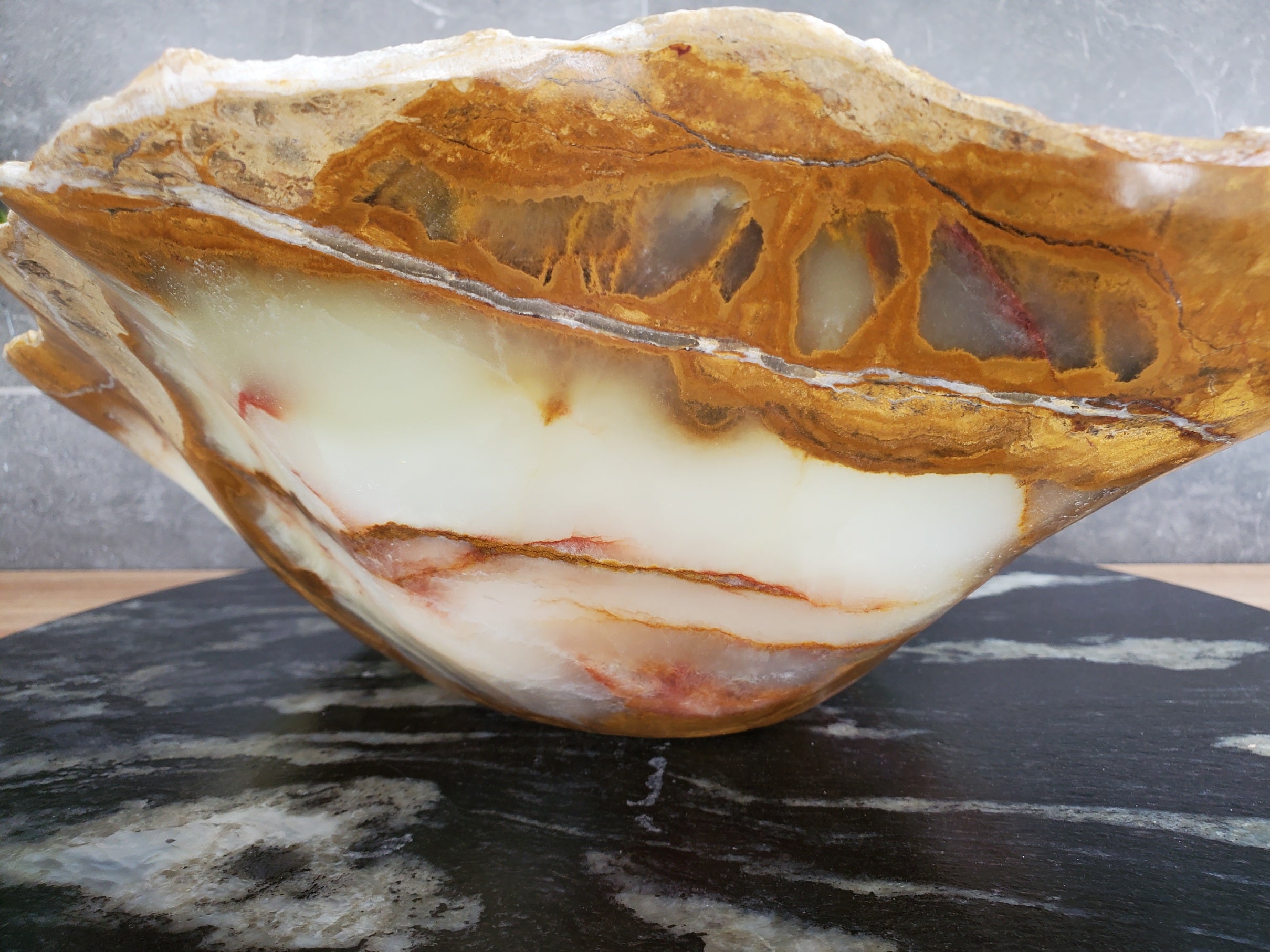 S33_58 Green Onyx Bathroom Vessel Sink