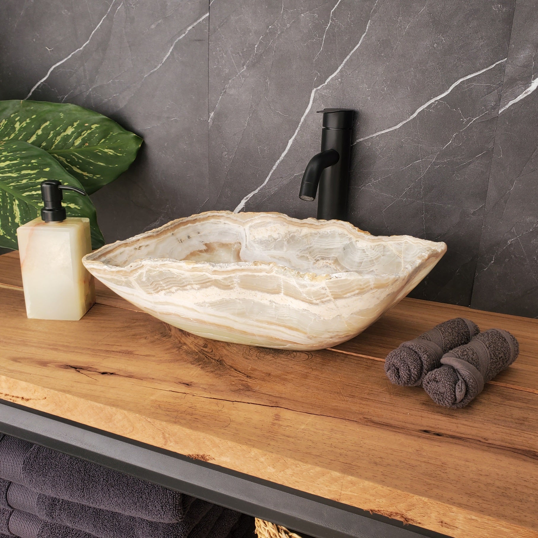 S34_20 Light Onyx Bathroom Vessel Sink