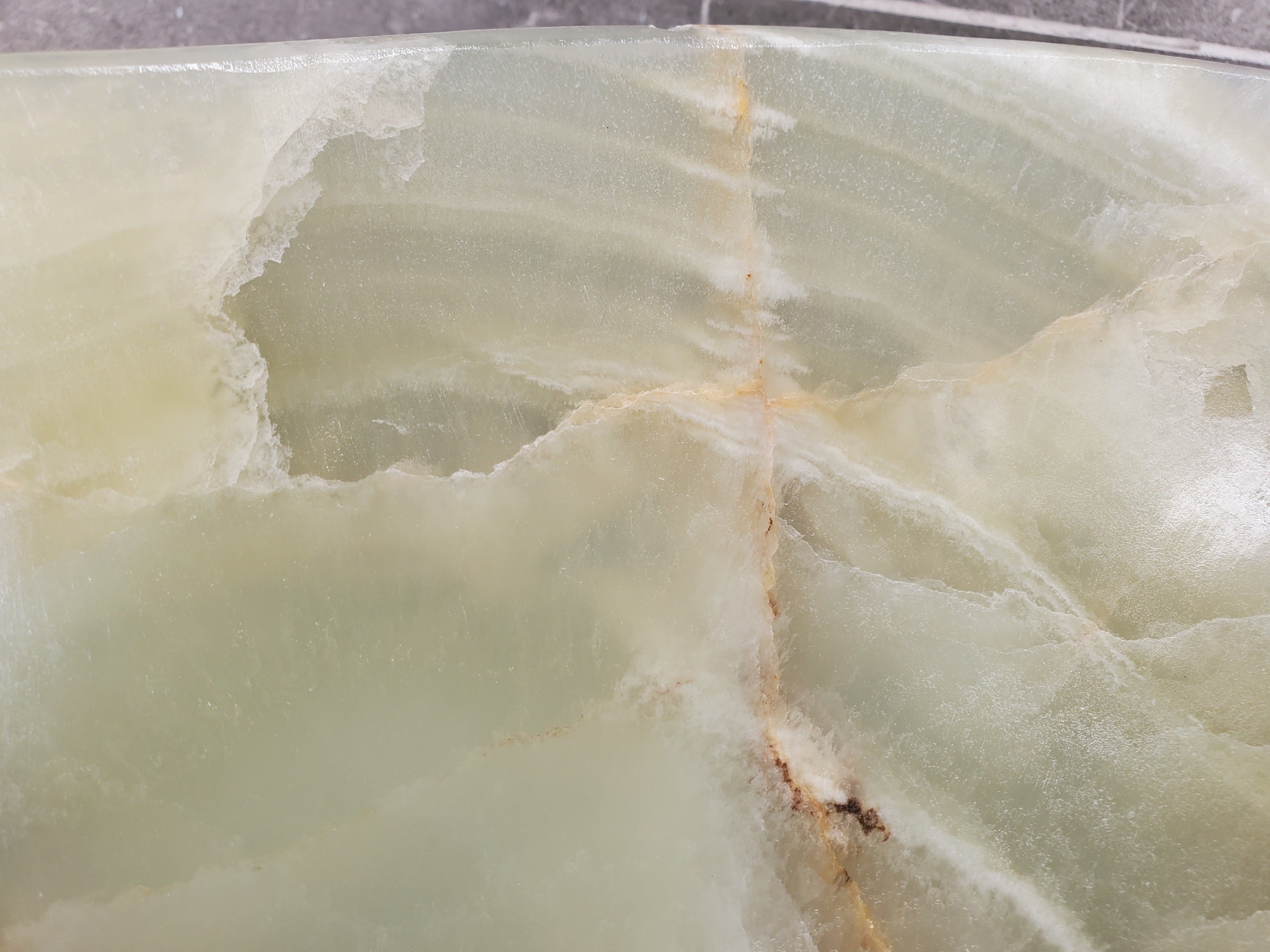 S33_21 Green Onyx Bathroom Vessel Sink - 21 x 18.5 inch