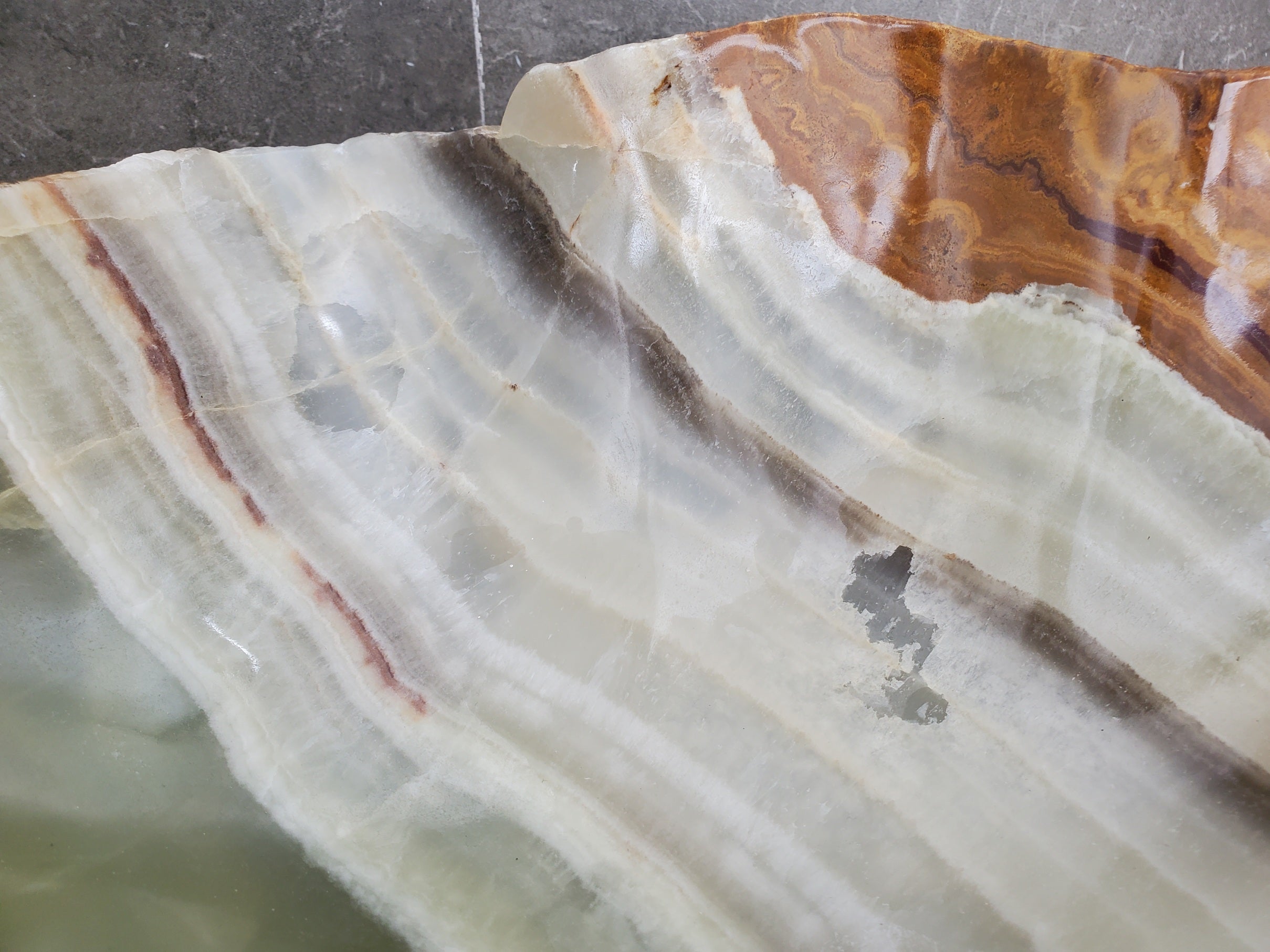 S32_07 Onyx Stone Vessel Bathroom Sink