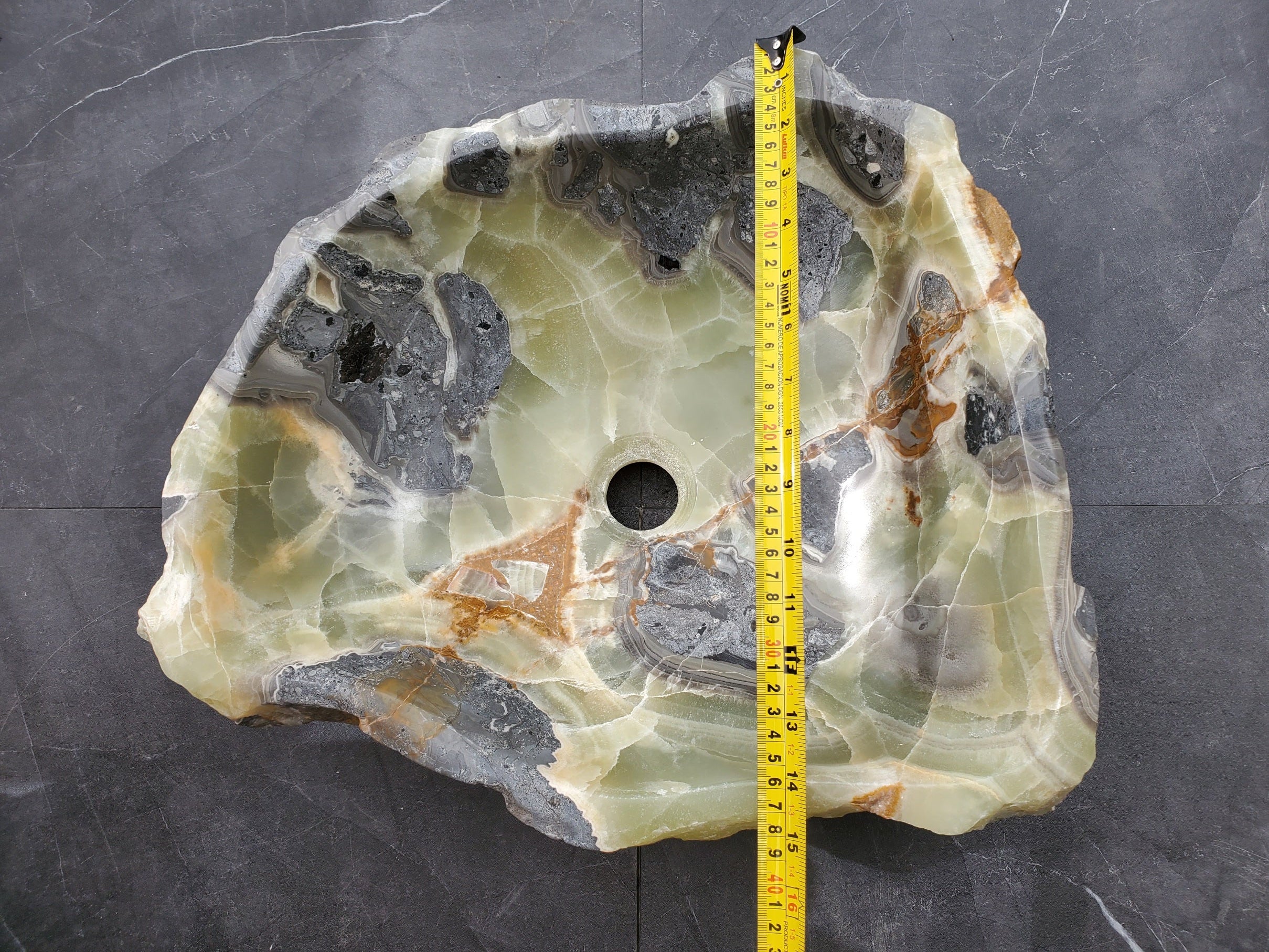 S31_30 Onyx Stone Vessel Bathroom Sink