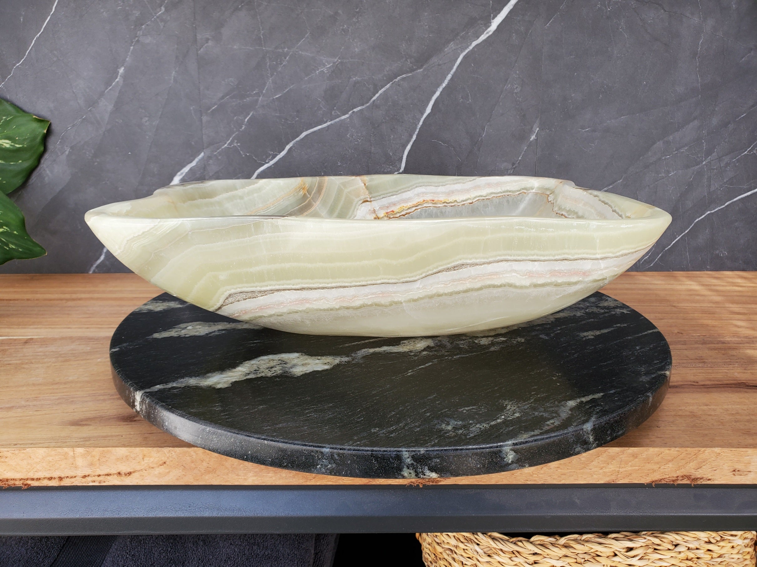 S34_14 Green Onyx Bathroom Vessel Sink