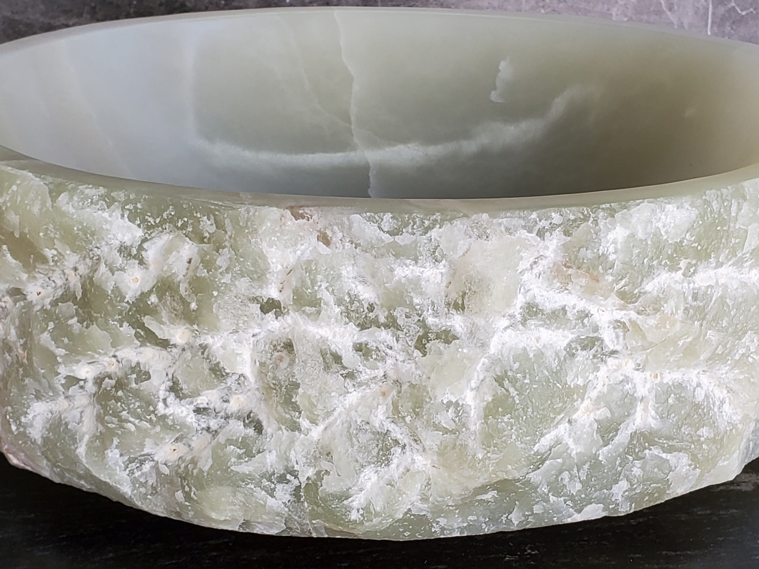S37_21 Green Onyx Marble Vessel Sink – Natural Stone Countertop Sink, 15.5x15.5 Inch Bathroom Sinks Featured Onyx Sinks Sinks