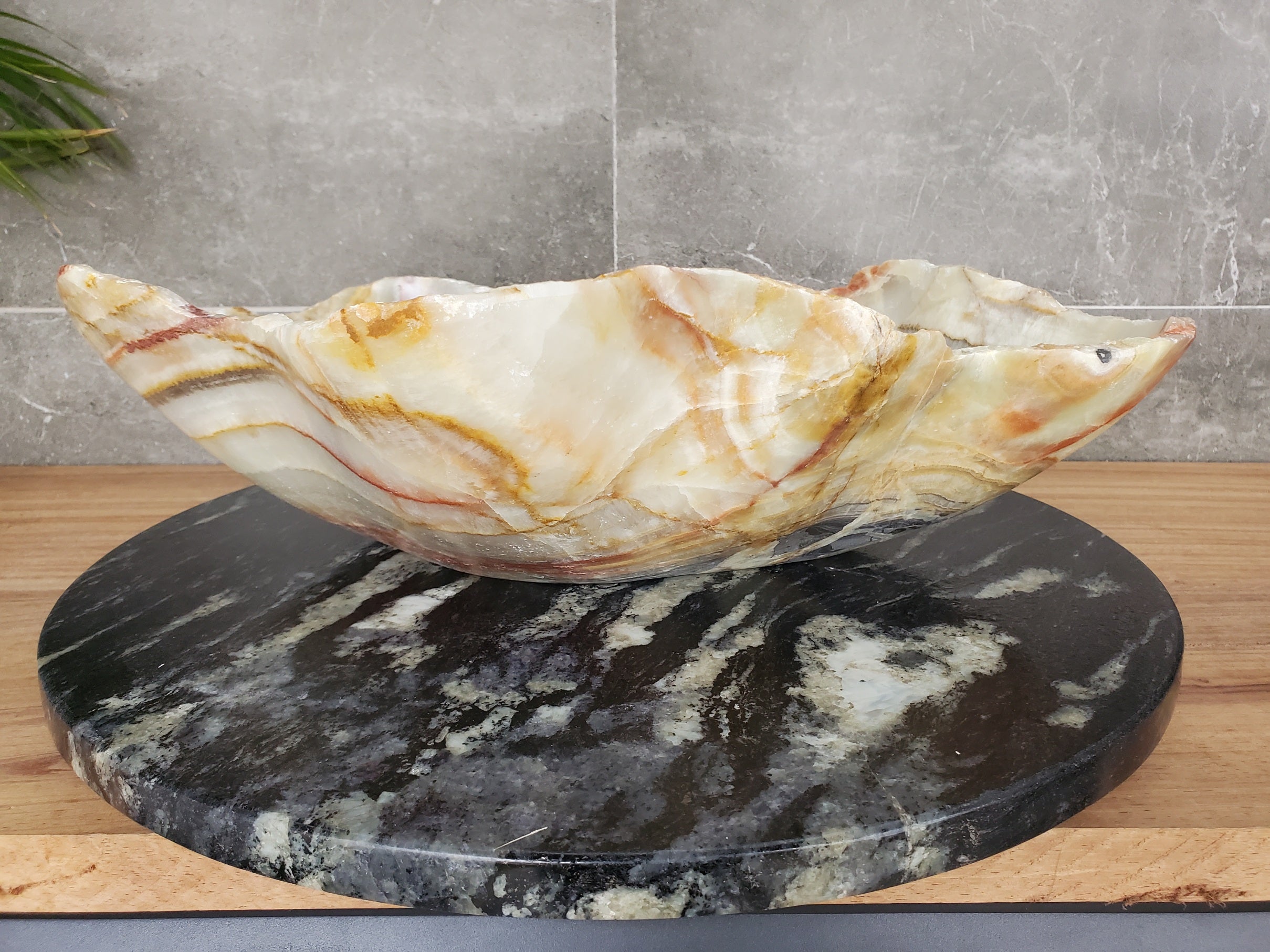S33_36 Green Onyx Bathroom Vessel Sink - 19 x 14 inch