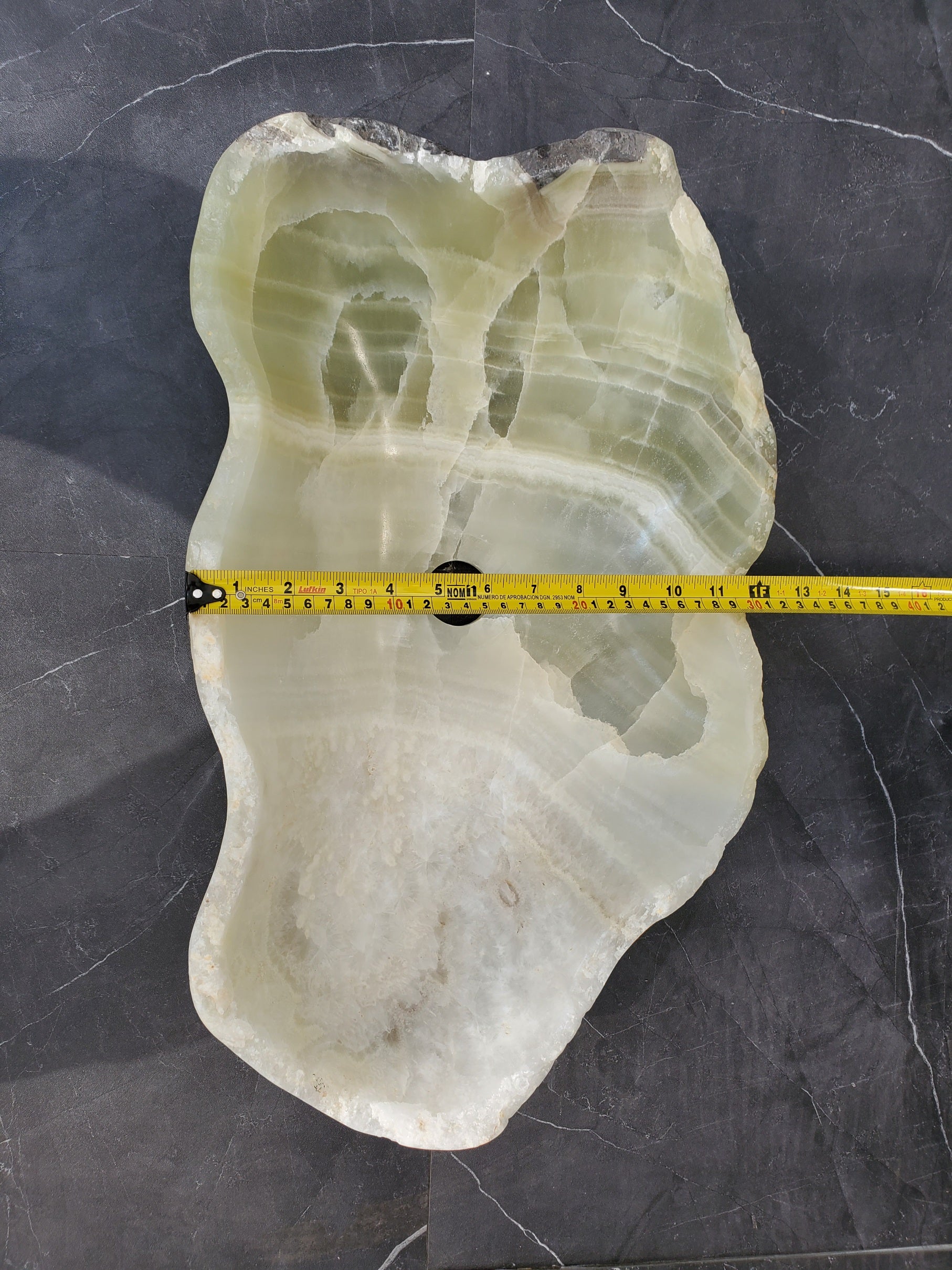 S34_15 Green Onyx Bathroom Vessel Sink - 20 x 12 inch