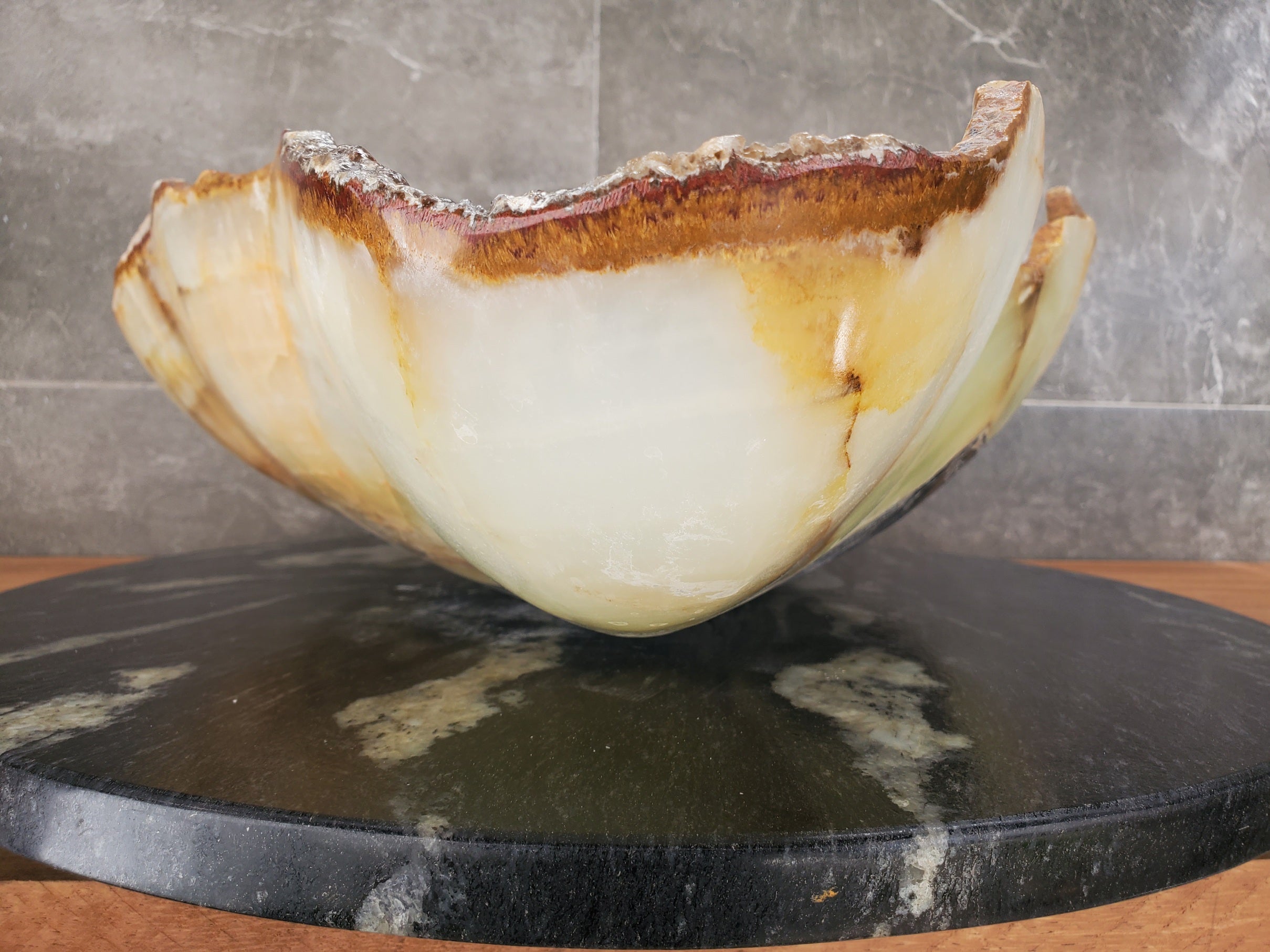 S33_22 Green Onyx Bathroom Vessel Sink - 19 x 19 inch