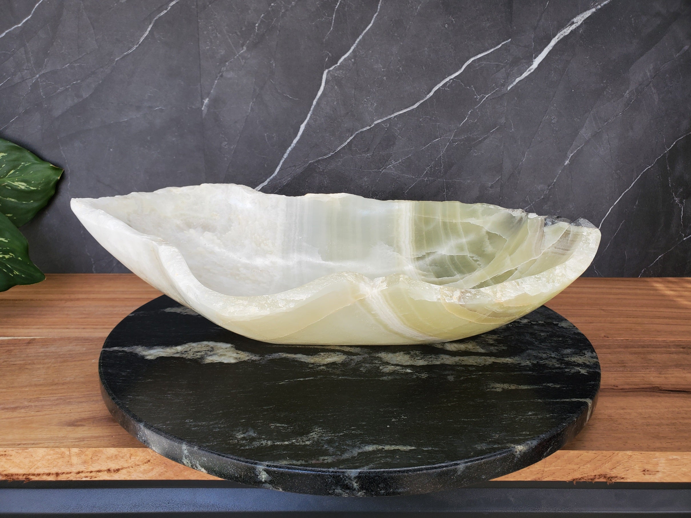 S34_15 Green Onyx Bathroom Vessel Sink - 20 x 12 inch