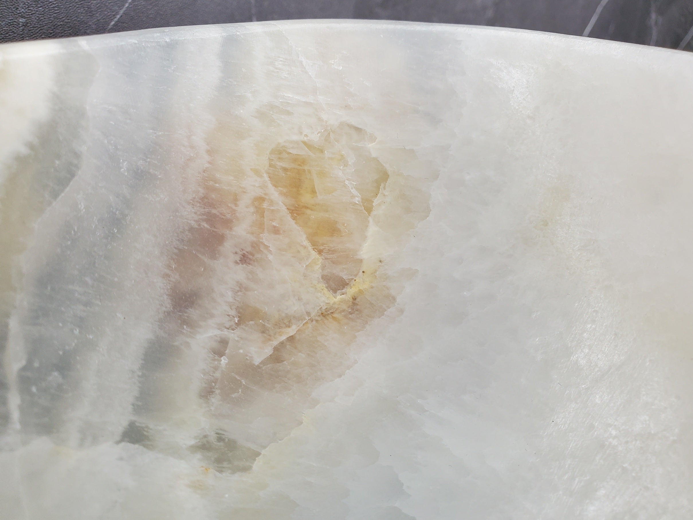 S34_25 Light Onyx Stone Vessel Sink - 19 x 12 inch