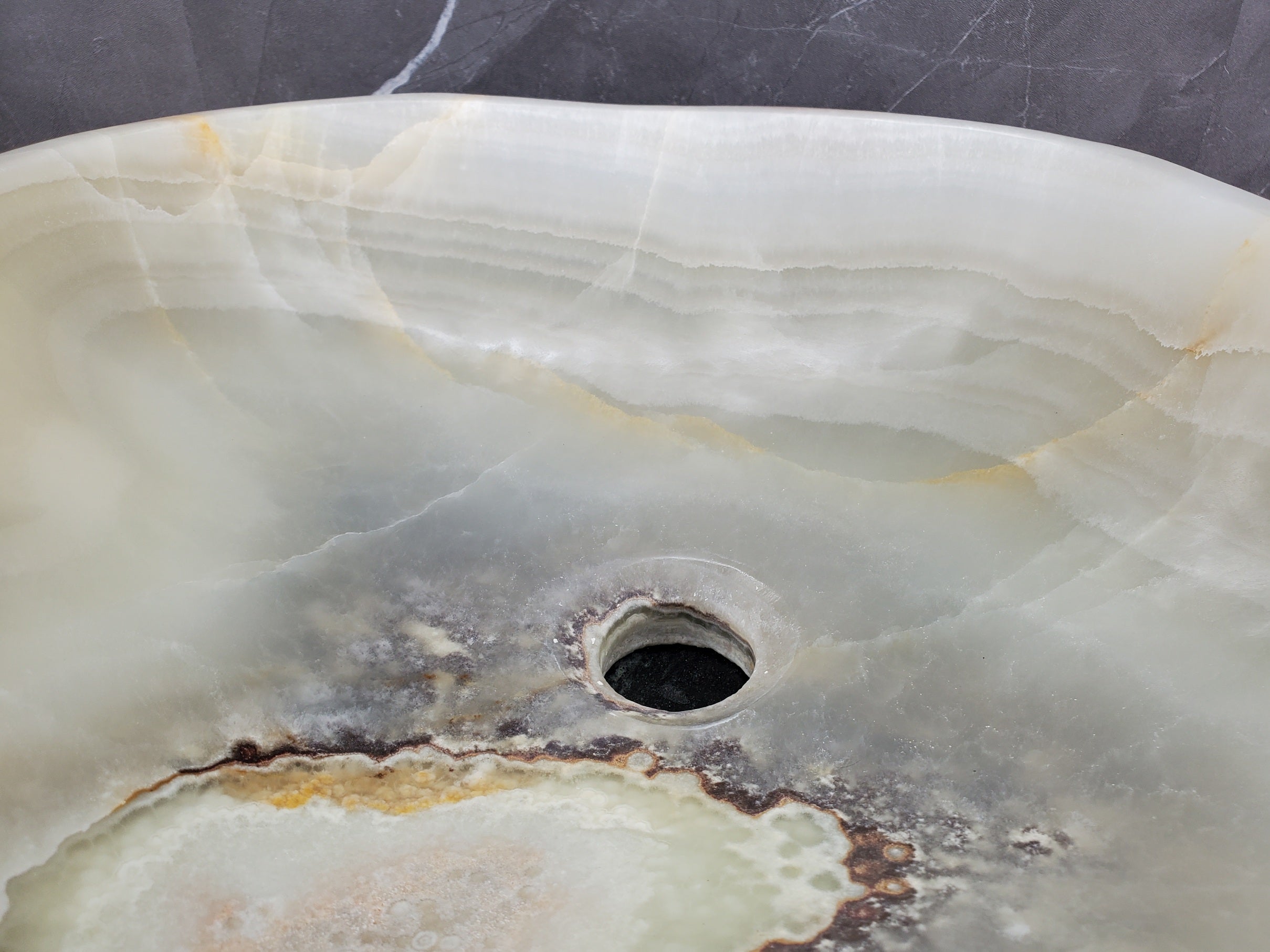 S34_23 Light Onyx Stone Vessel Sink