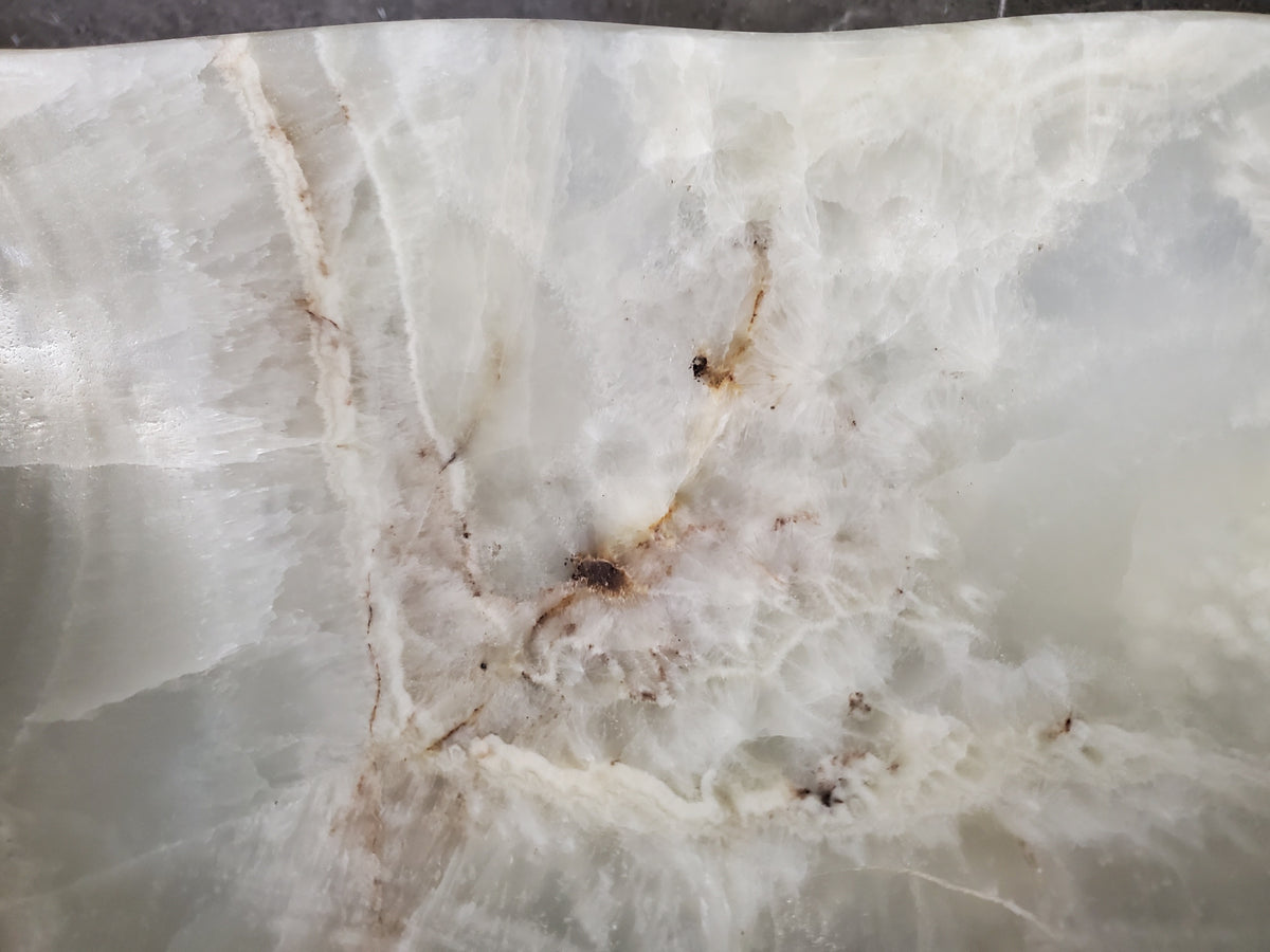 Green Onyx Marble Vessel Sink – Natural Stone Countertop Sink, Polished Vanity Basin, Luxury Spa Bathroom Decor 19x13 Inch S40_09 Bathroom Sinks Featured Onyx Sinks Sinks