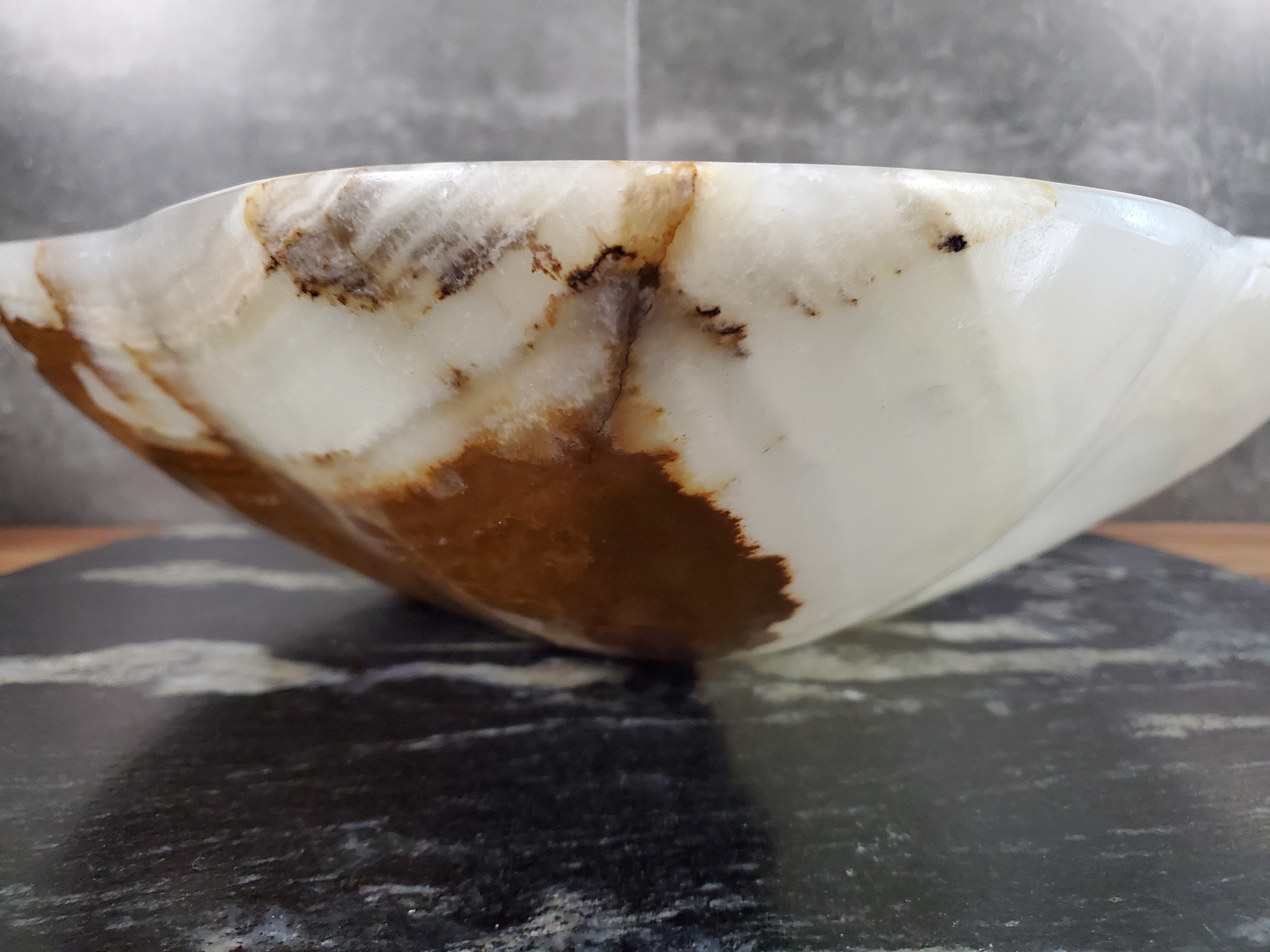 Green Onyx Marble Vessel Sink, 17x15 Inch Natural Stone Countertop Basin, Polished Luxury Vanity Sink, Spa Bathroom Decor S40_11 Bathroom Sinks Featured Onyx Sinks Sinks