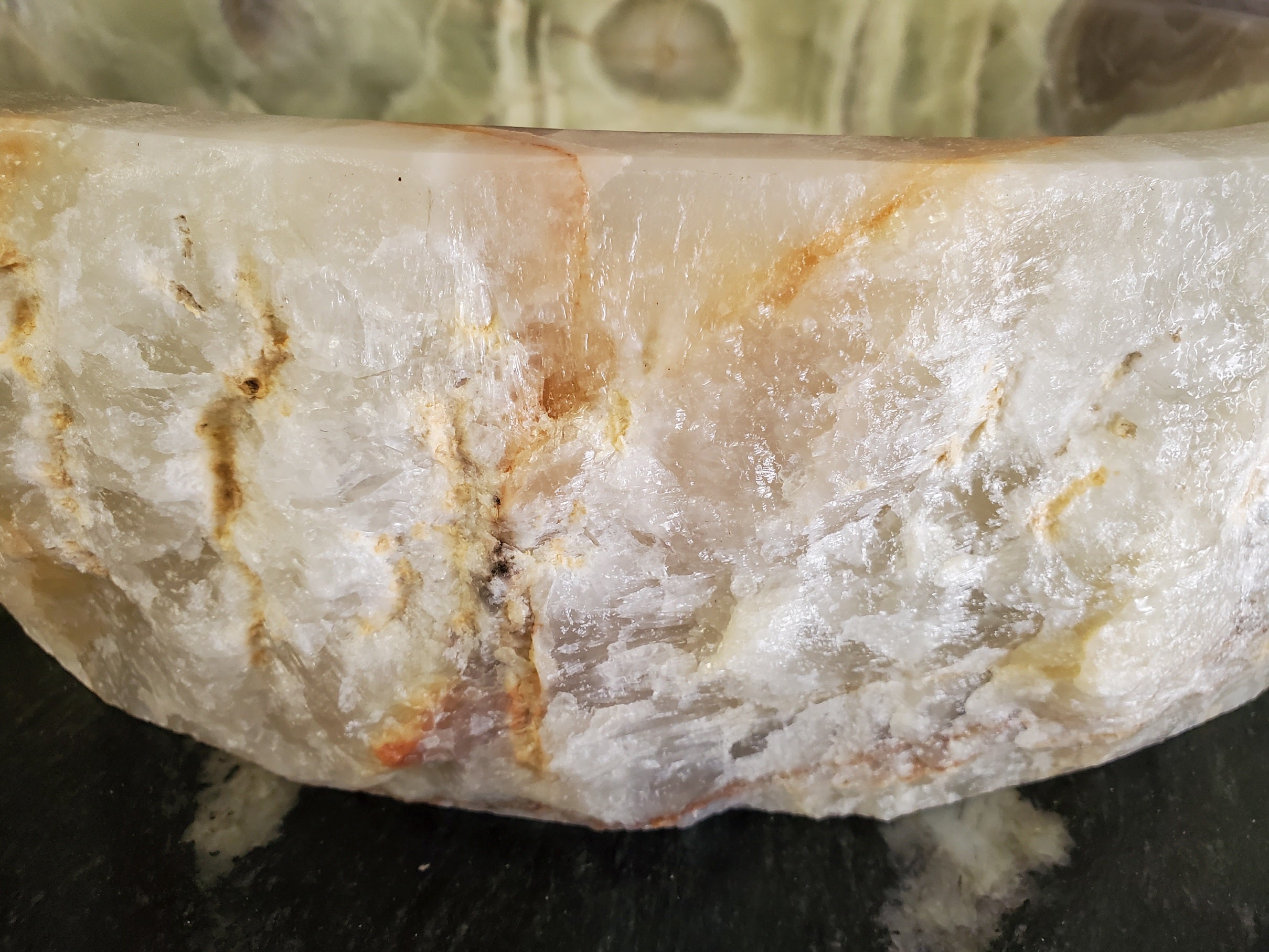 Green Onyx Marble Vessel Sink, 16x16 Inch Natural Stone Countertop Basin, Polished Luxury Vanity Sink, Spa Bathroom Decor S40_03 Bathroom Sinks Featured Onyx Sinks