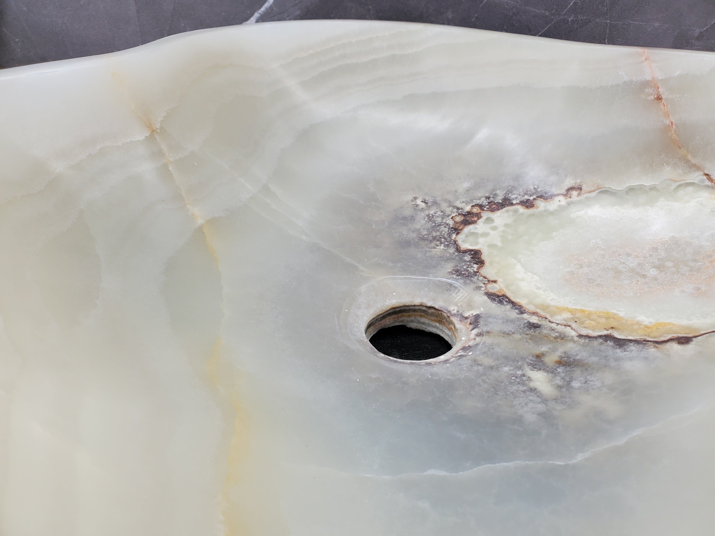 S34_23 Light Onyx Stone Vessel Sink