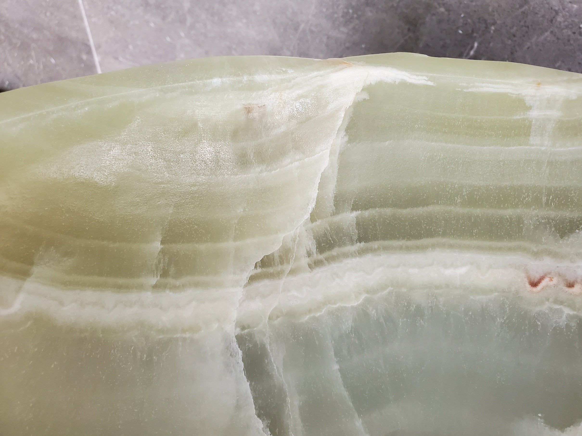 S37_20 Green Onyx Vessel Sink – Natural Stone Countertop Bathroom Sink, 15.5x15.5 Inch Bathroom Sinks Featured Onyx Sinks Sinks