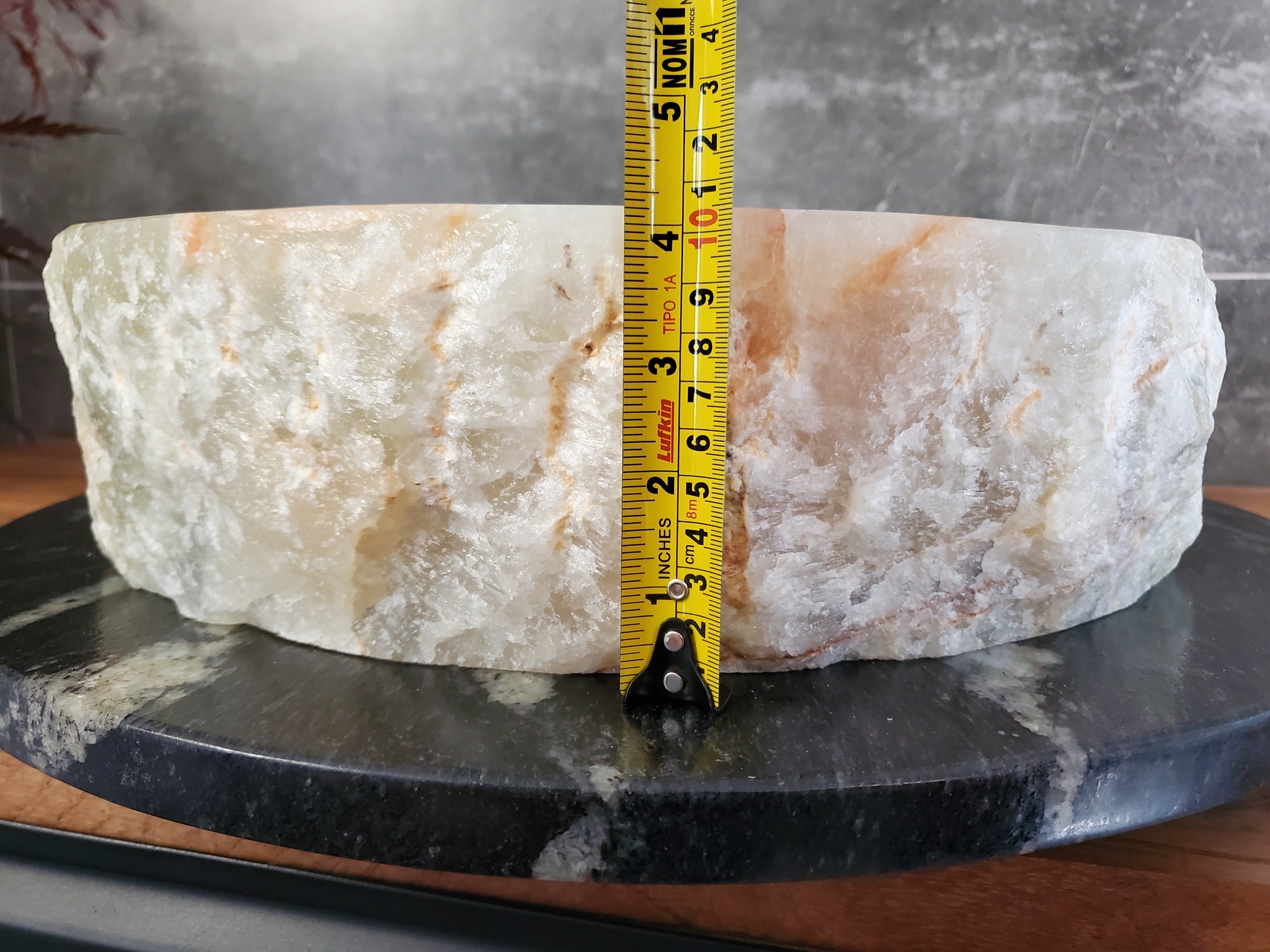 Green Onyx Marble Vessel Sink, 16x16 Inch Natural Stone Countertop Basin, Polished Luxury Vanity Sink, Spa Bathroom Decor S40_03 Bathroom Sinks Featured Onyx Sinks