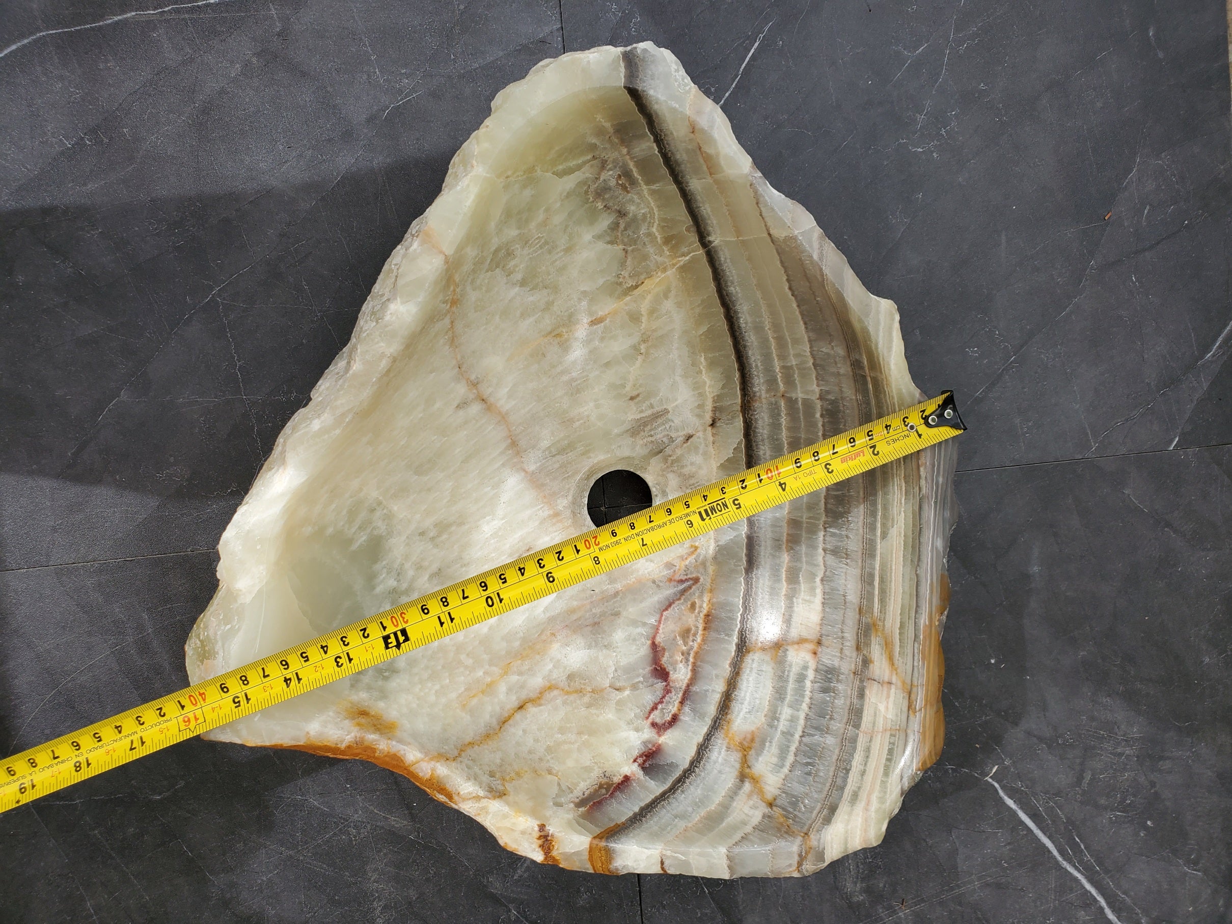 S31_31 Onyx Stone Vessel Bathroom Sink