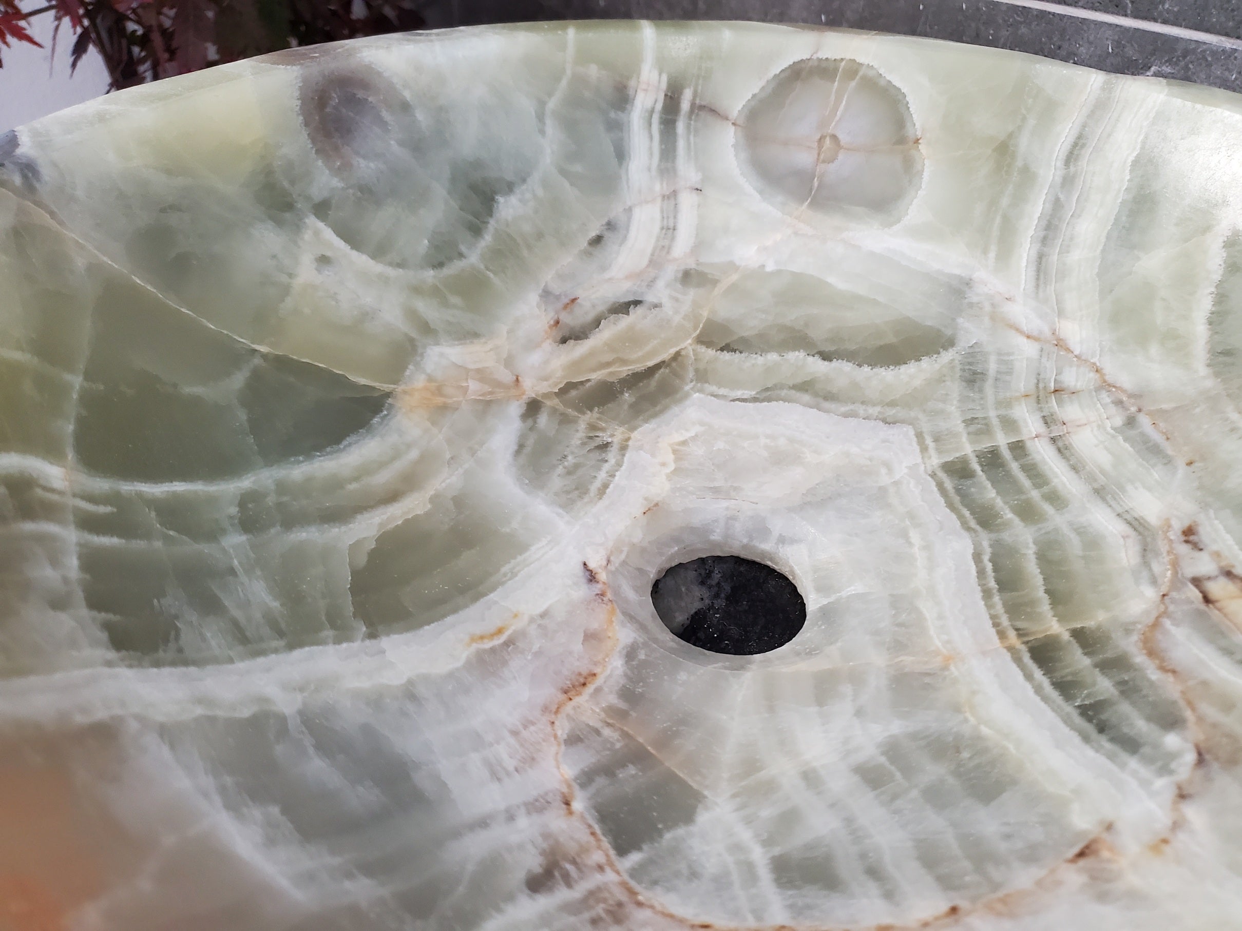 Green Onyx Marble Vessel Sink, 16x16 Inch Natural Stone Countertop Basin, Polished Luxury Vanity Sink, Spa Bathroom Decor S40_03 Bathroom Sinks Featured Onyx Sinks