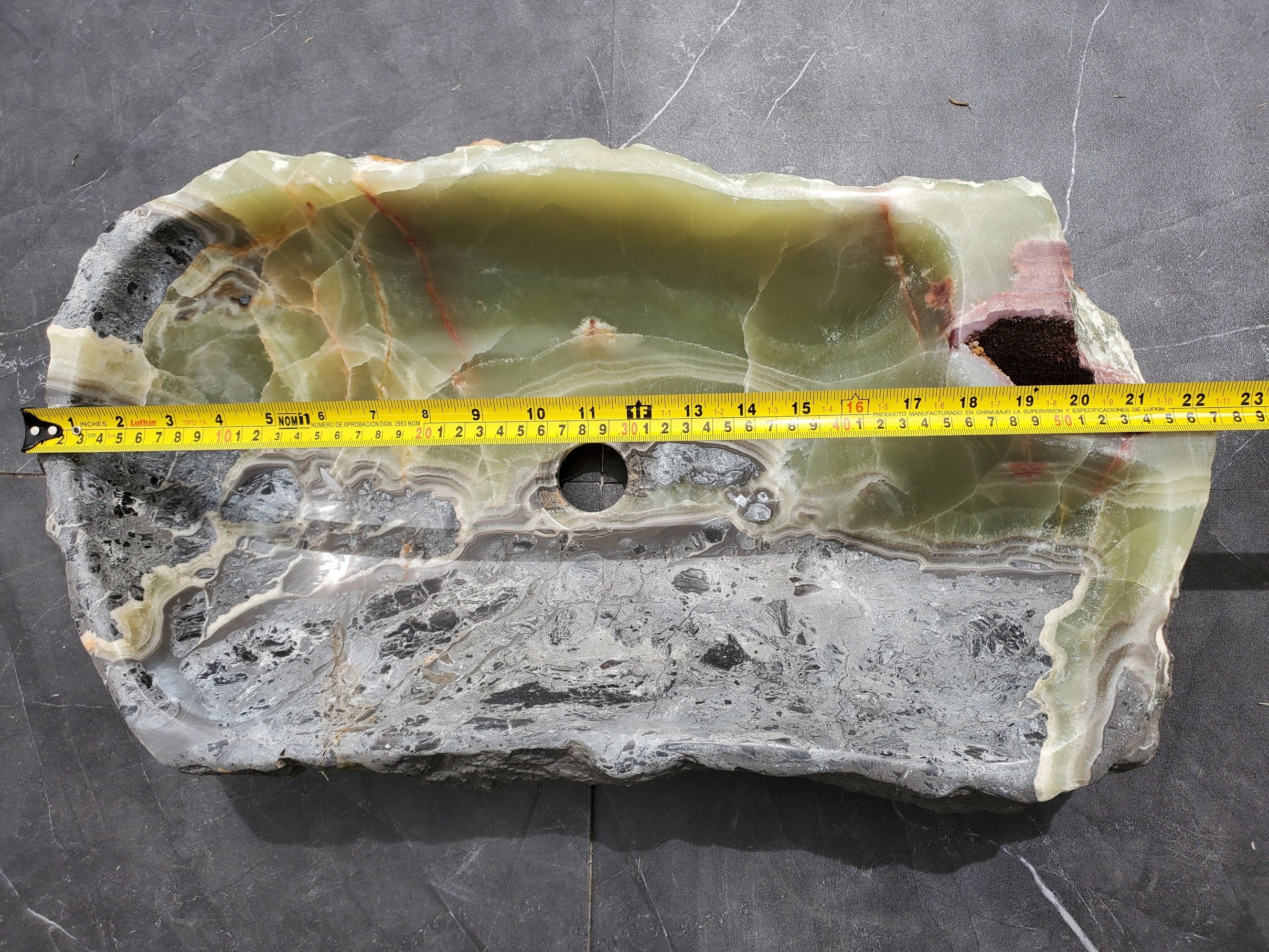 S31_11 Onyx Stone Vessel Bathroom Sink