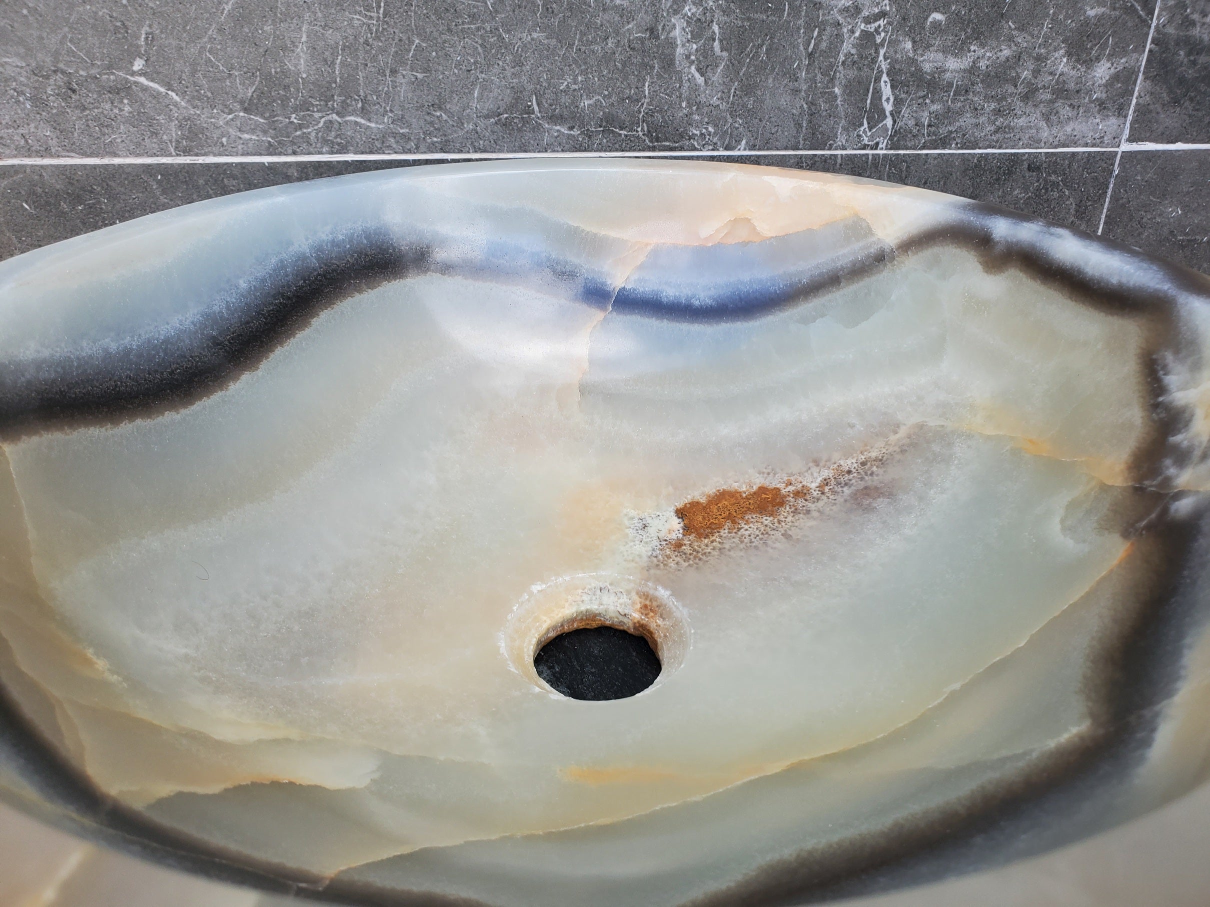 S29_31 Onyx Stone Vessel Bathroom Sink