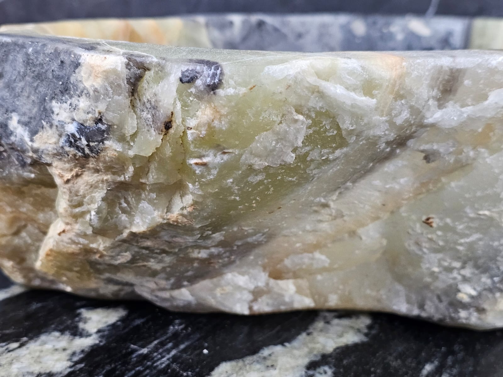 S26_12 Onyx Stone Vessel Bathroom Sink - 17.5 x 14.5 inch