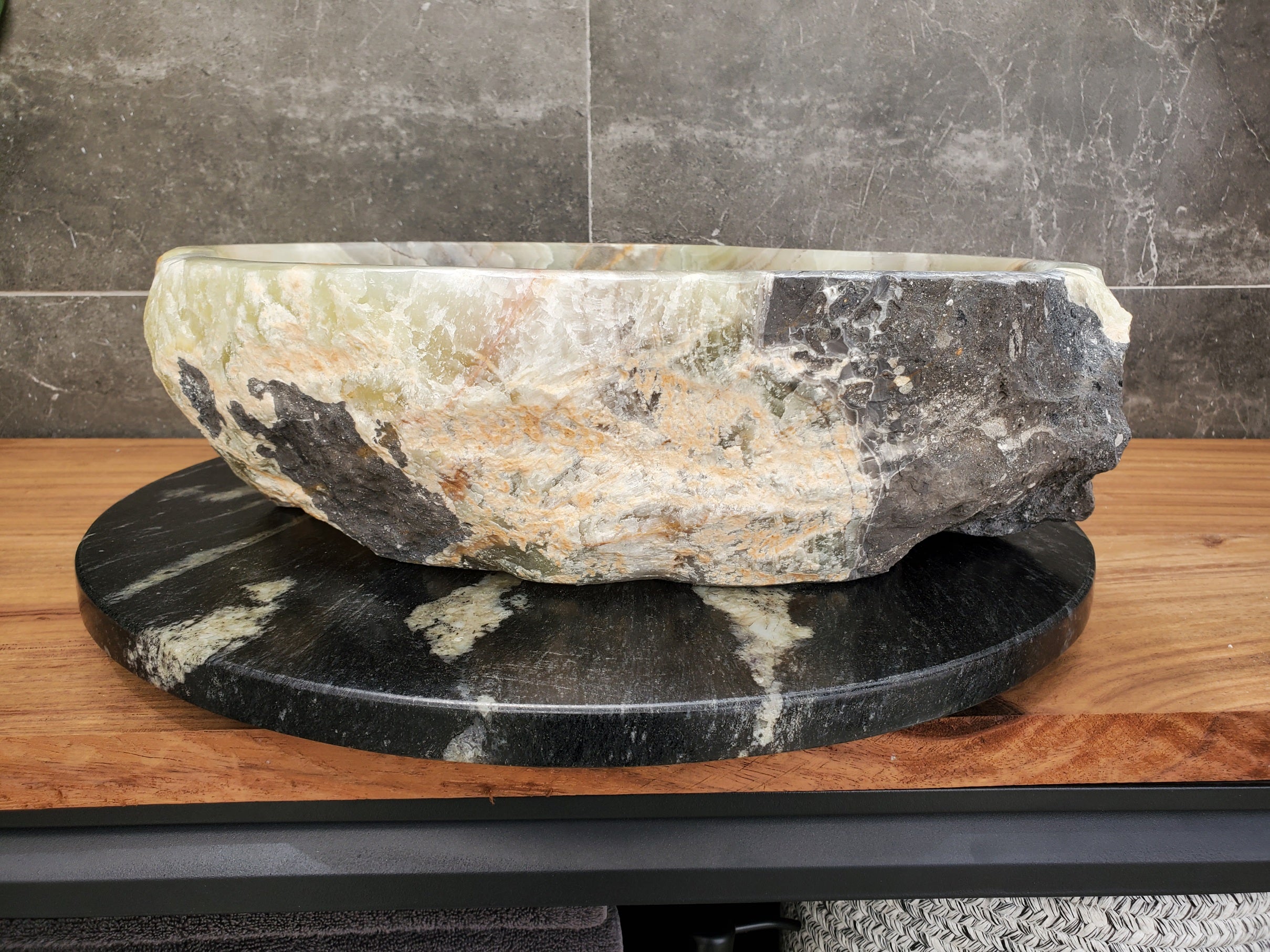 S31_12 Onyx Stone Vessel Bathroom Sink
