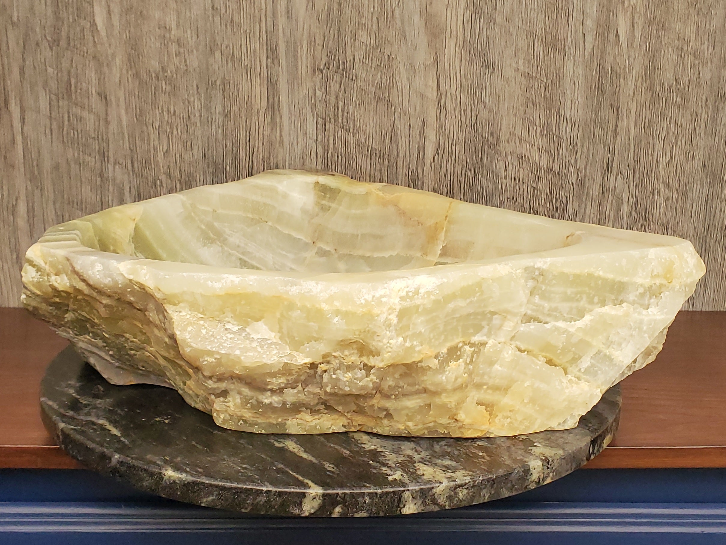 S23_22 Onyx Stone Vessel Bathroom Sink - 21 x 16 inch