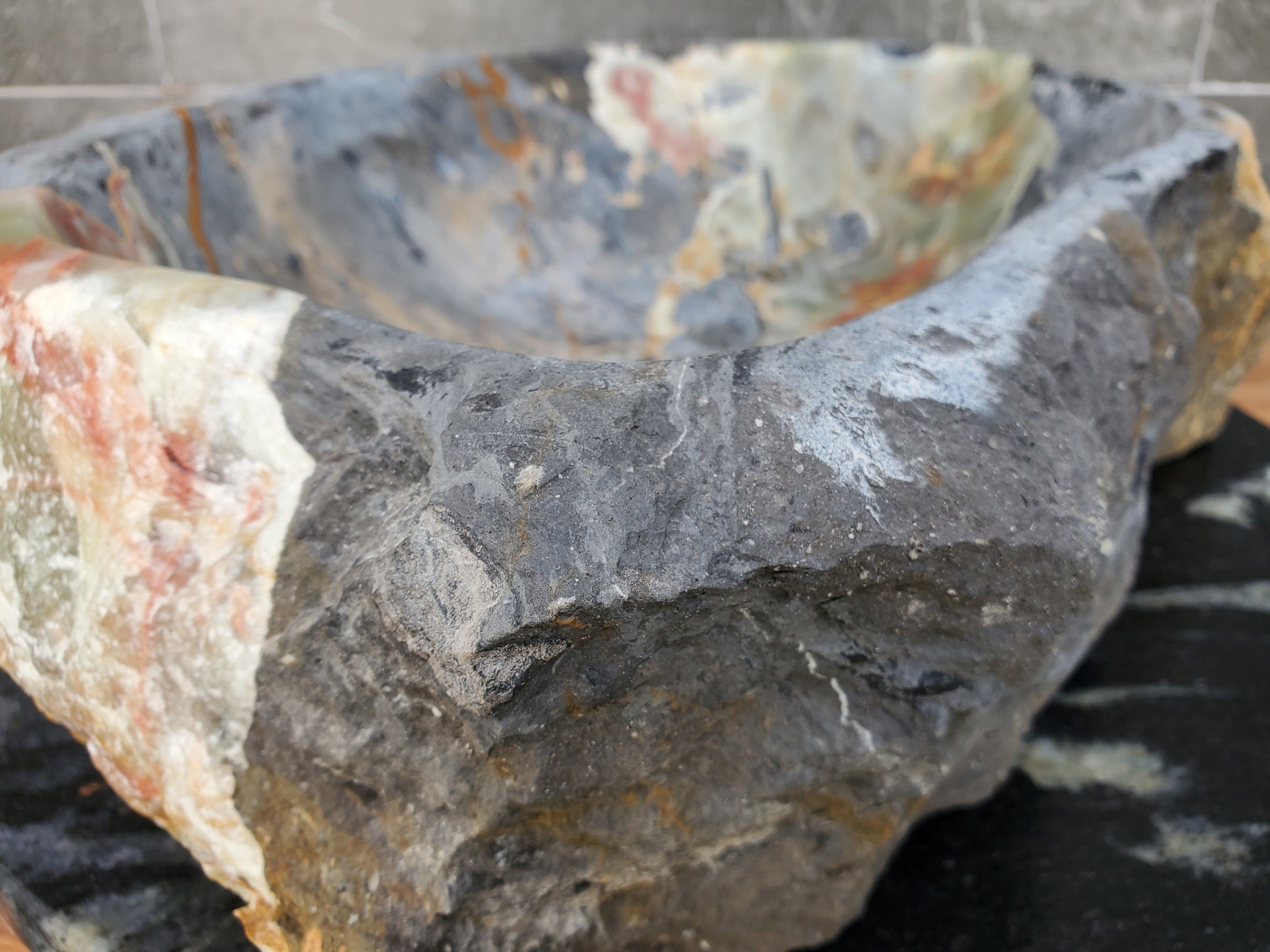 S30_22 Onyx Stone Vessel Bathroom Sink