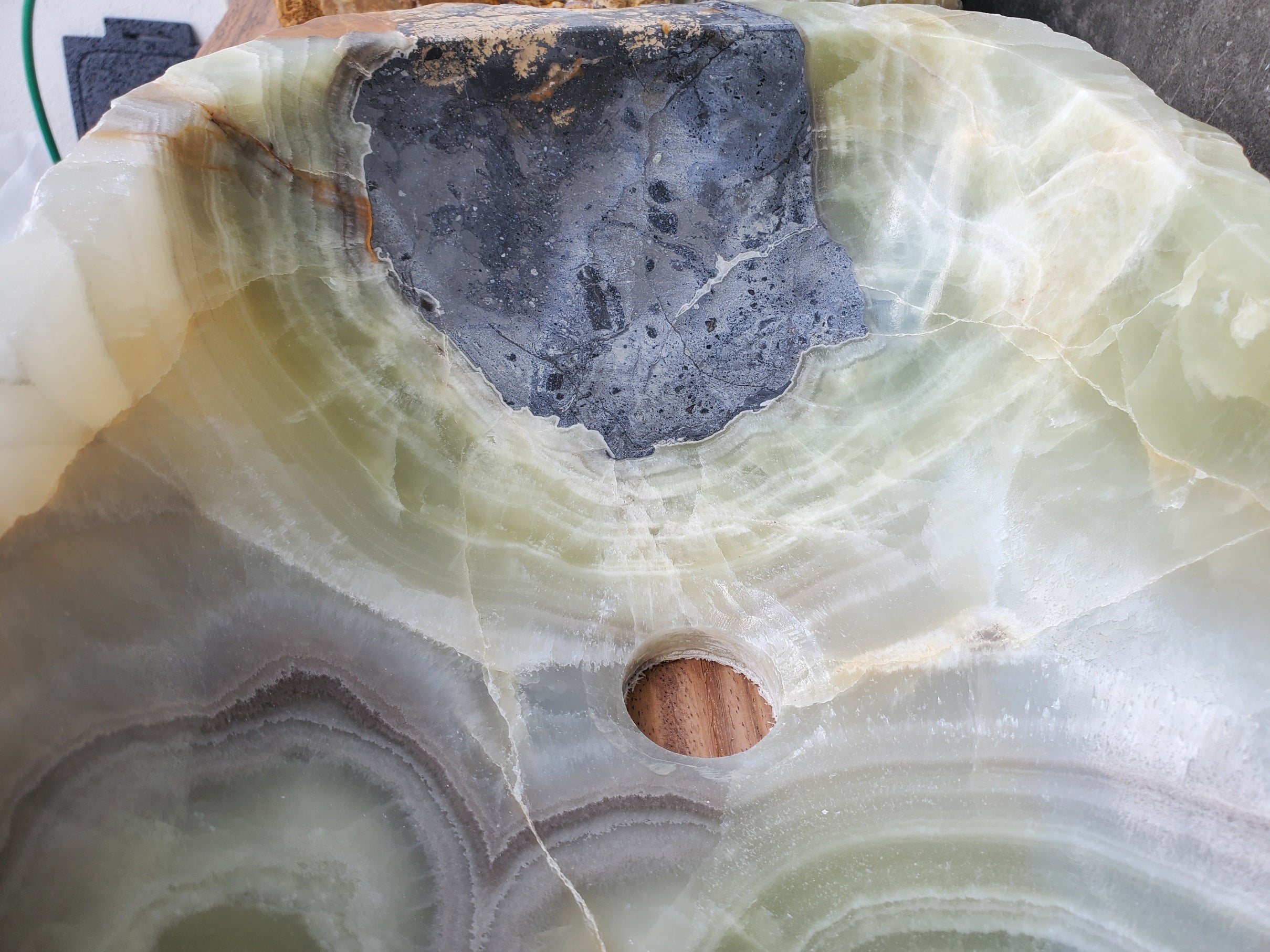 S29_32 Onyx Stone Vessel Bathroom Sink