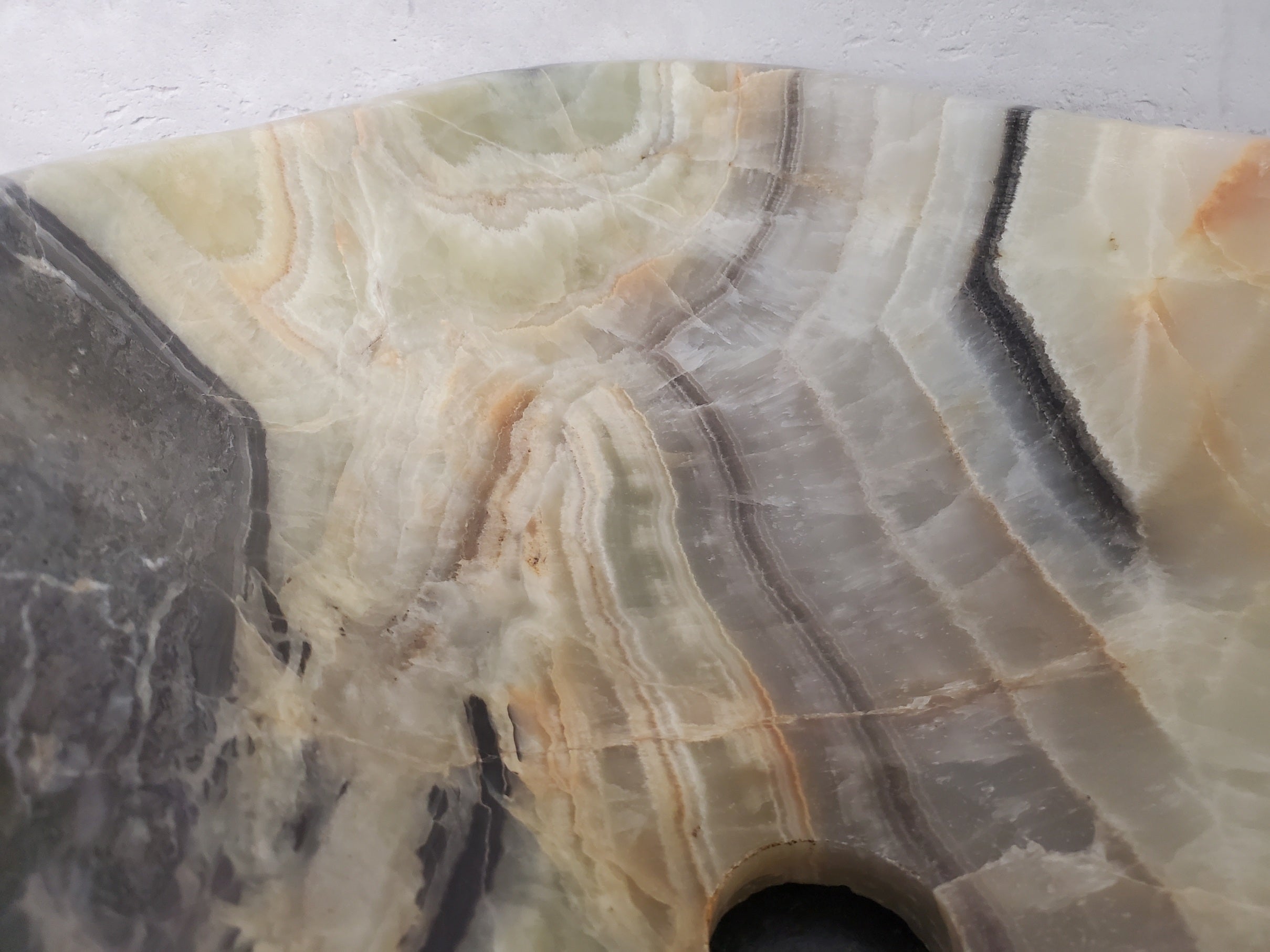 S28_10 Onyx Stone Vessel Bathroom Sink - 20 x 13 inch