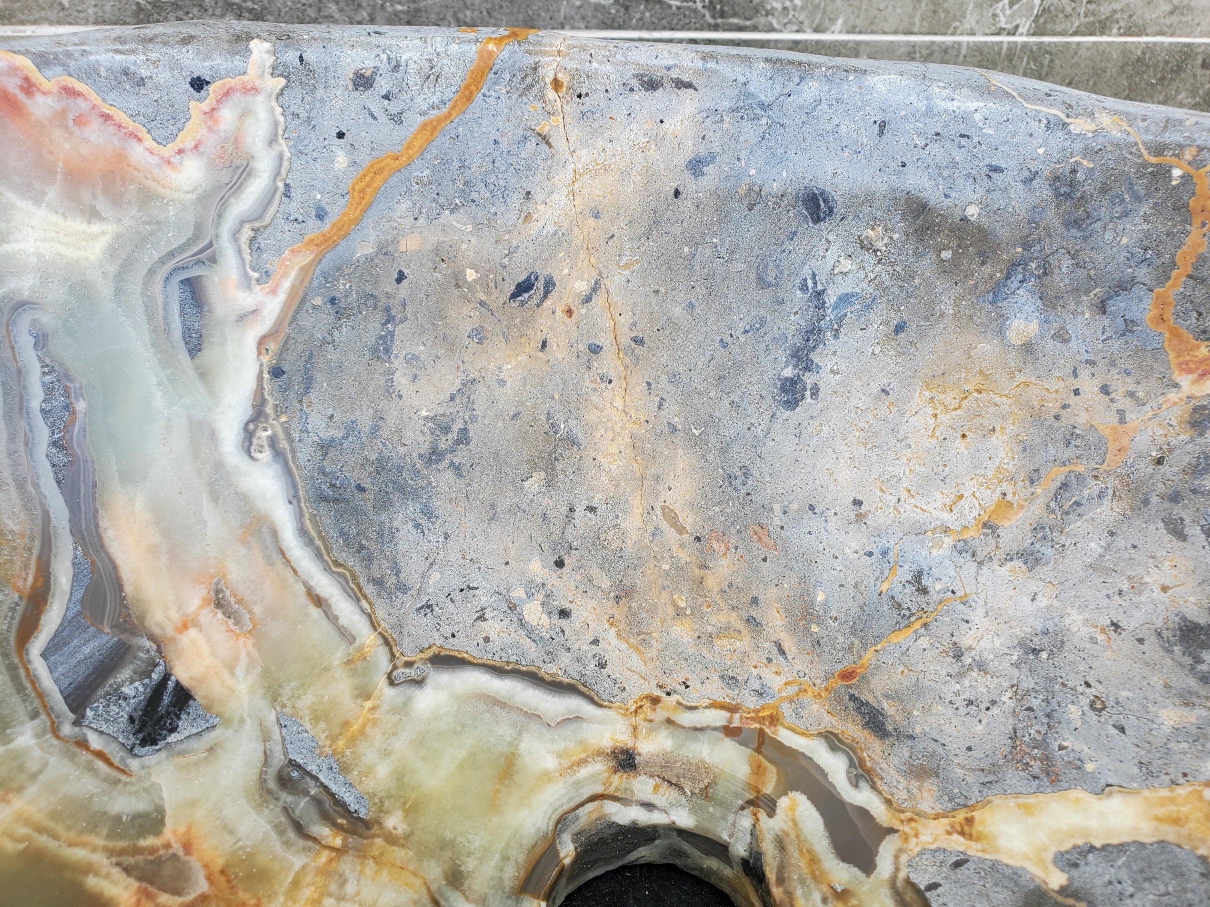 S30_22 Onyx Stone Vessel Bathroom Sink