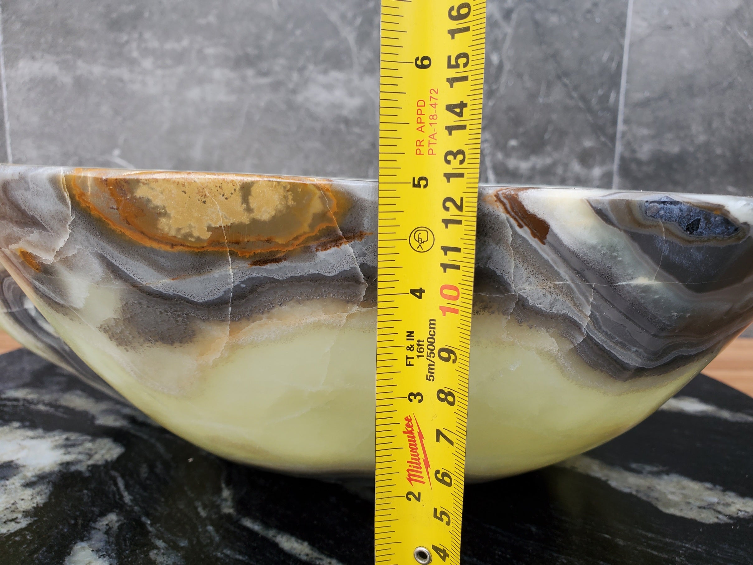 S30_13 Onyx Stone Vessel Bathroom Sink